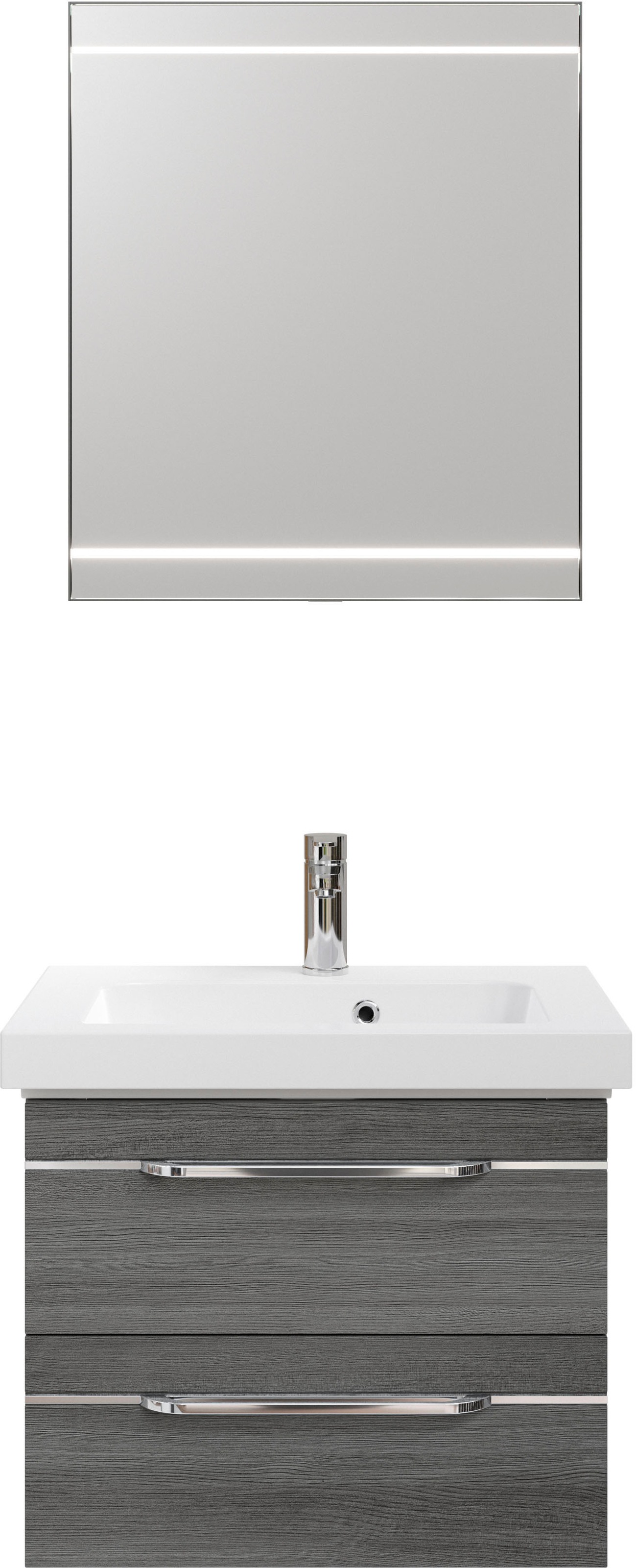 Saphir Badmöbel-Set »Balto 2-teilig Mineralmarmor-Waschtisch mit LED-Spiege günstig online kaufen