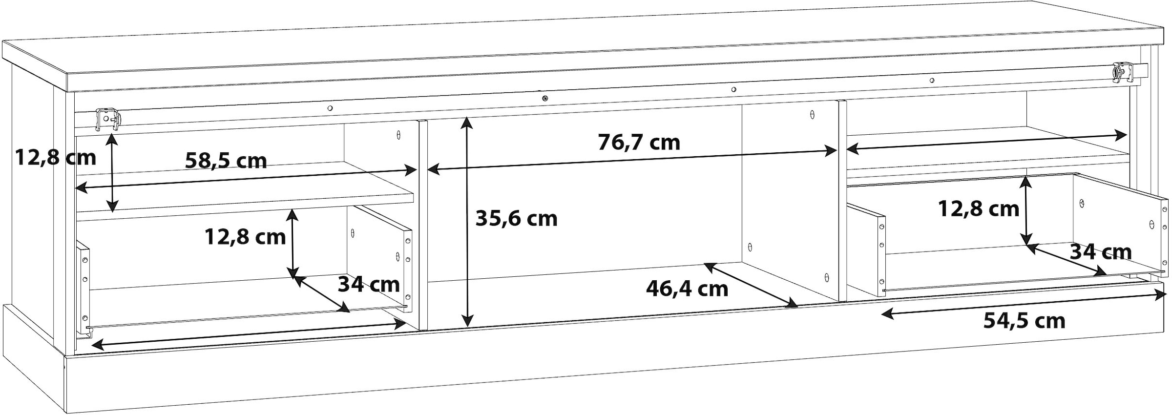 FORTE Lowboard »KaszimiroTV-Board, TV-Schrank«