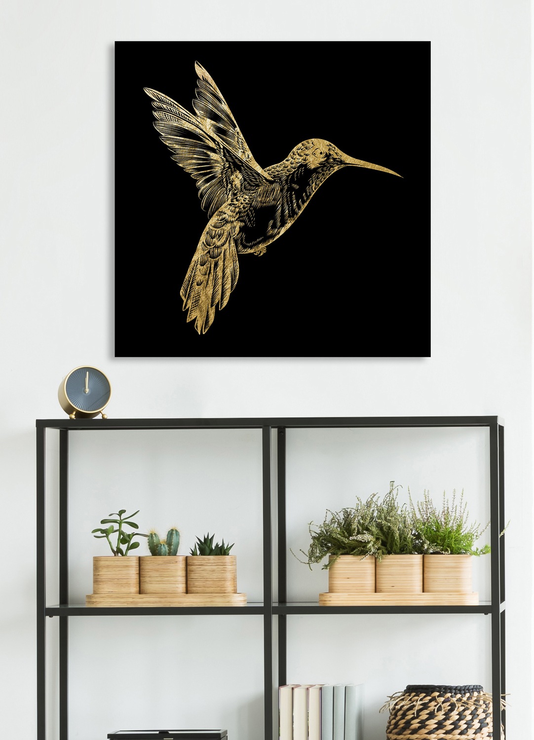 Leonique Acrylglasbild »Kolibri - Acrylbilder mit Blattgold veredelt«, Vöge günstig online kaufen