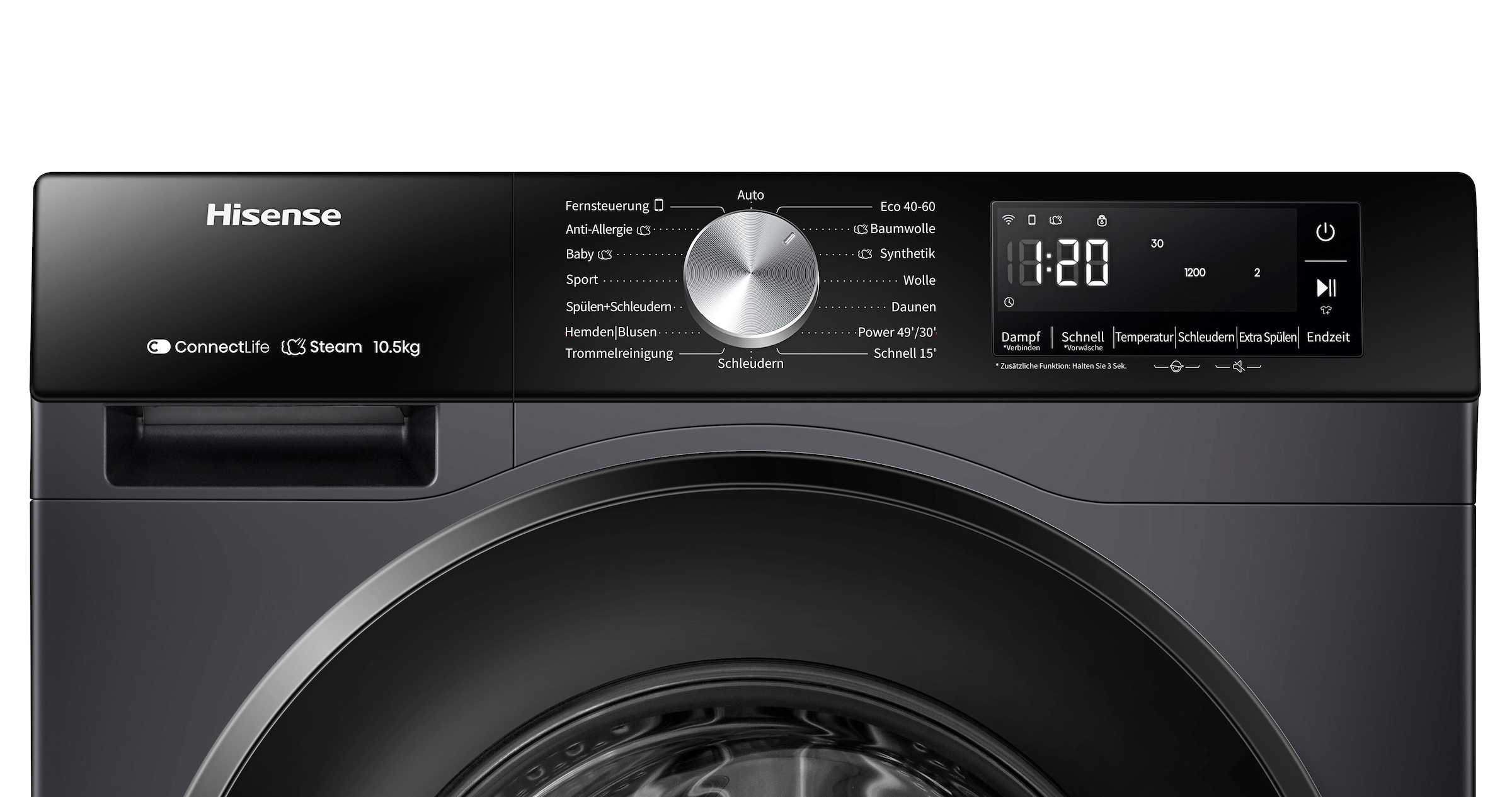 Hisense Waschmaschine »WF5S1045BB«, 10,5 kg, 1400 U/min, AutoDosing