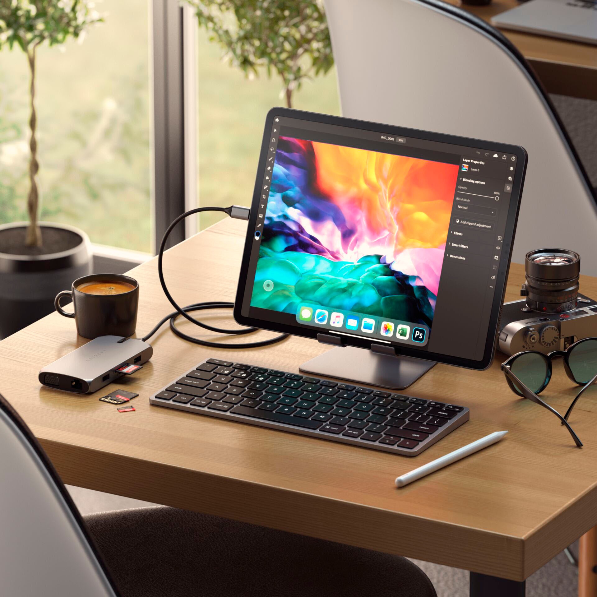 Satechi Tastatur »Slim X1 Bluetooth Keyboard-DE (German)«, (Multimedia-Tasten-USB-Anschluss-iOS Sondertasten-Funktionstasten)