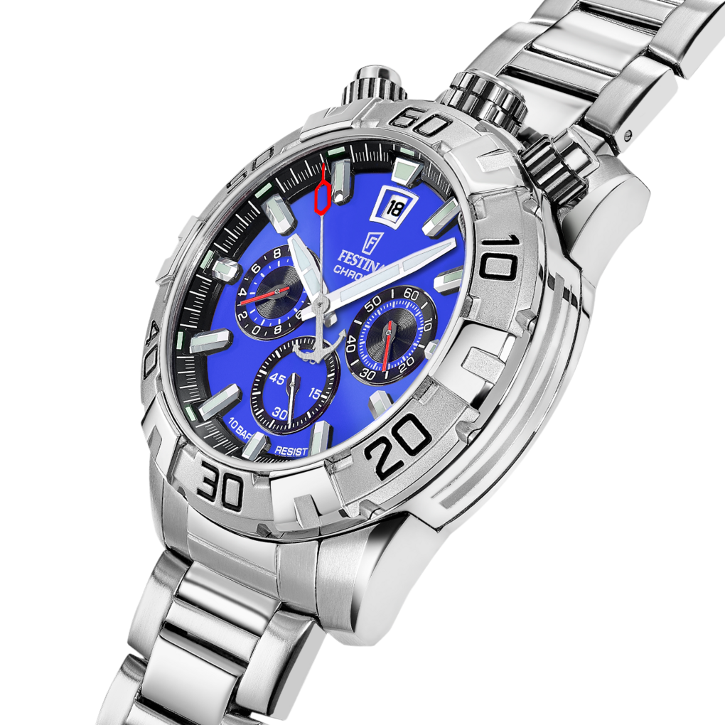 Festina Chronograph »The Originals/Diver« Quarzuhr, Armbanduhr, Herrenuhr, Edelstahlarmband, analog, Tag