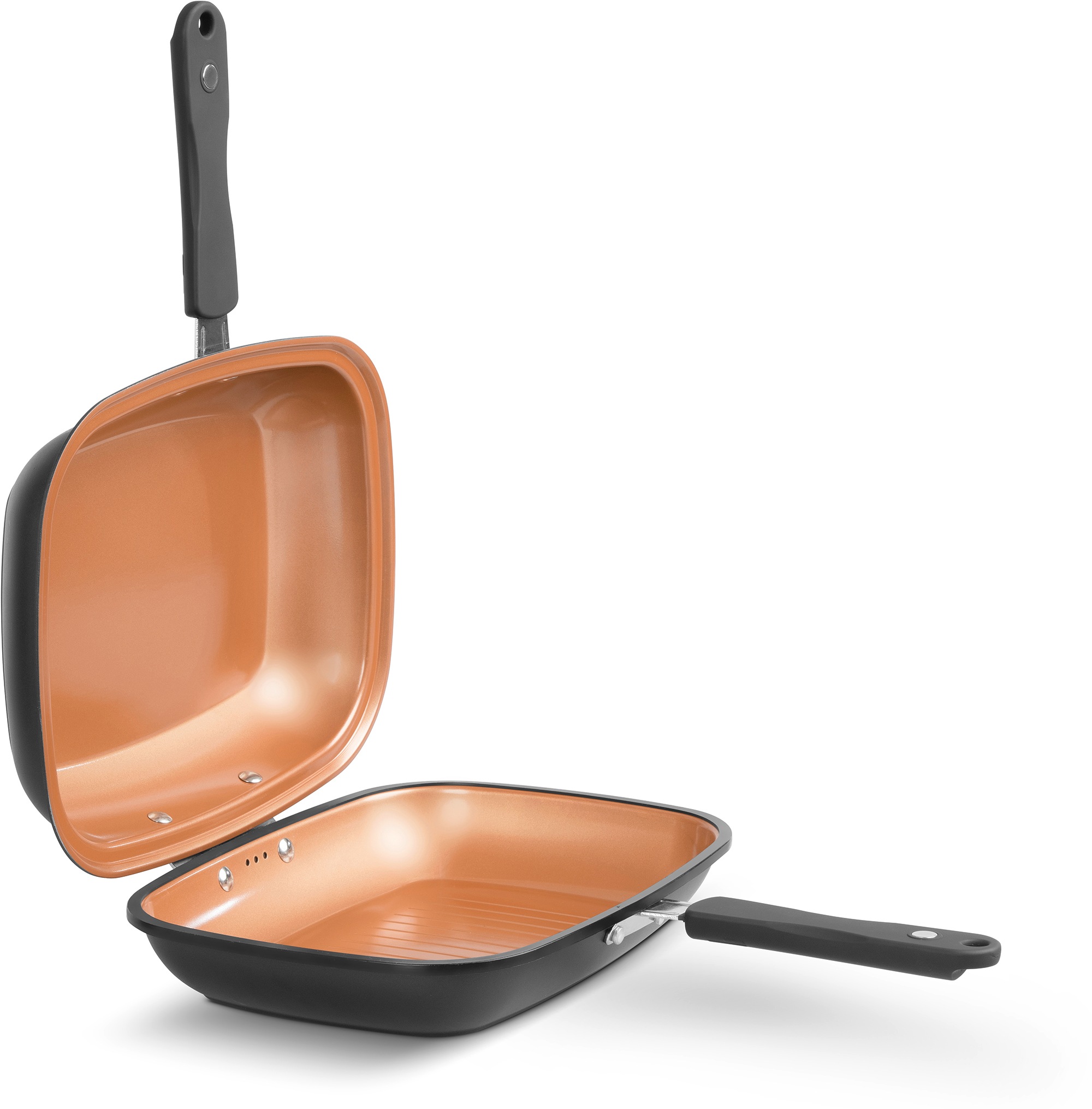 LIVINGTON Bratpfanne »Black Doubletta Basic Set« Aluminium 1 Stk. tlg. 2-in günstig online kaufen