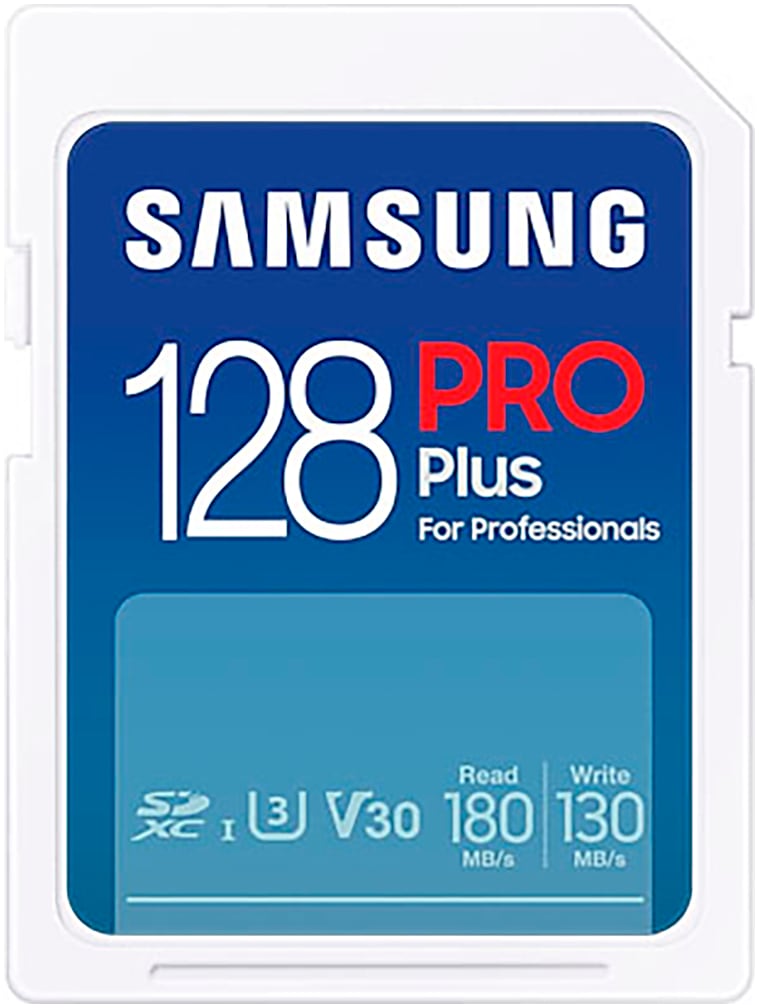 Samsung Speicherkarte »PRO Plus SD (2023) + USB-Kartenleser«, (Video Speed Class 30 (V30)/UHS Speed Class 3 (U3) 180 MB/s Lesegeschwindigkeit)