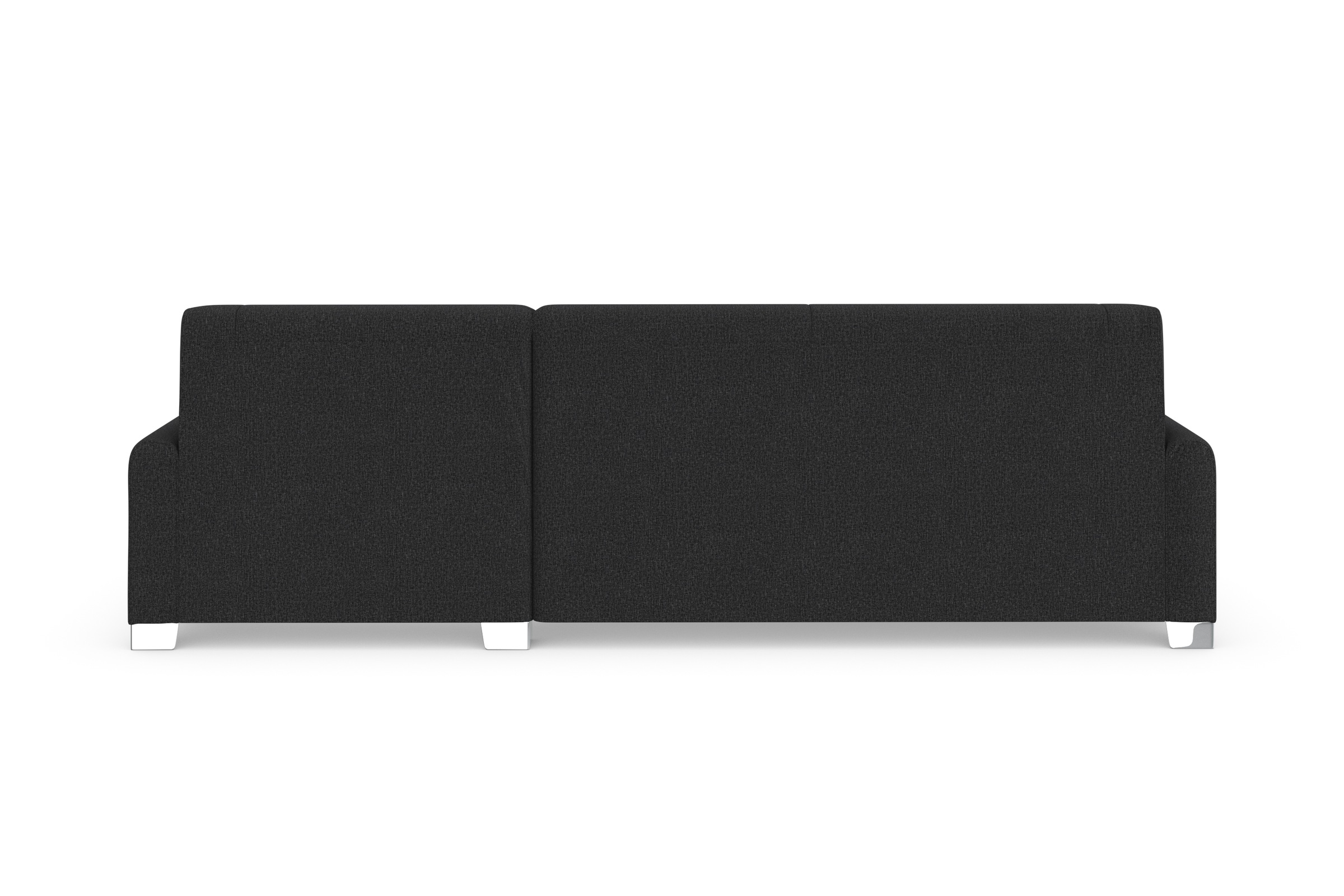 DOMO collection Ecksofa »Anzio L-Form, whlw. Bettfunktion, Federkern, hochwertig, Breite 271 cm«, Mit Bettfunktion, Recamiere rechts, Feinstruktur, anthratzit