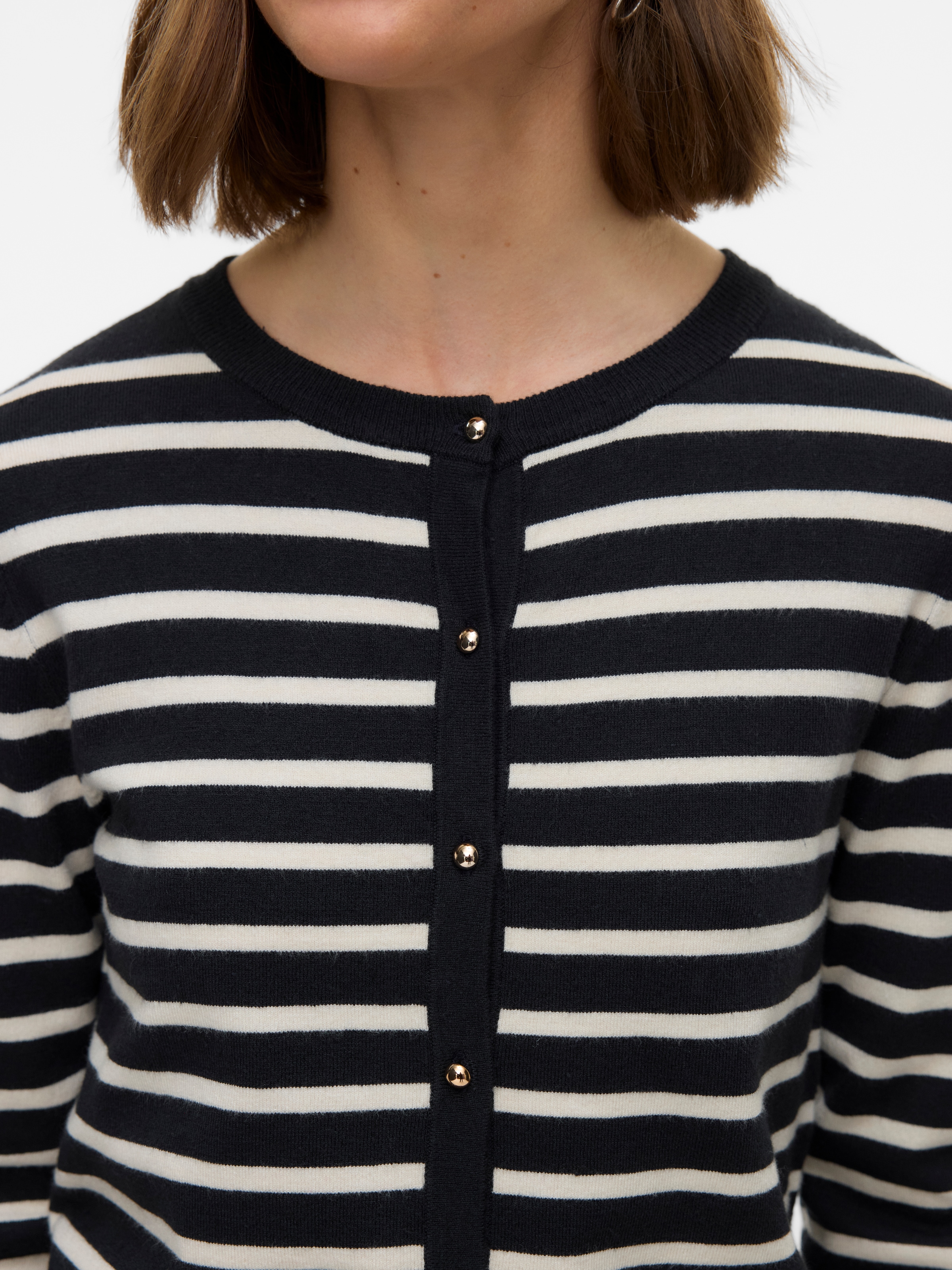 Vero Moda Strickjacke »VMHAPPY LS O-NECK BUTTON CARDIGAN BOO«
