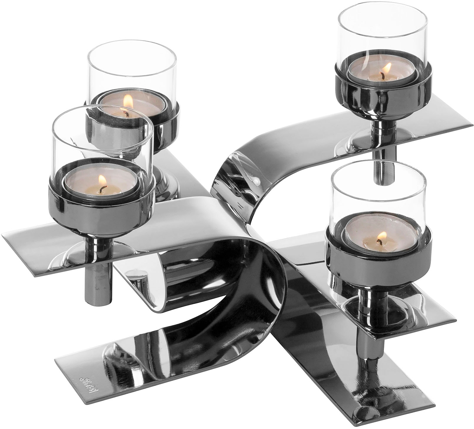 Kerzenhalter »PASSIONA, Adventsleuchter«, (1 St.), Teelichthalter mit Glaseinsatz,...