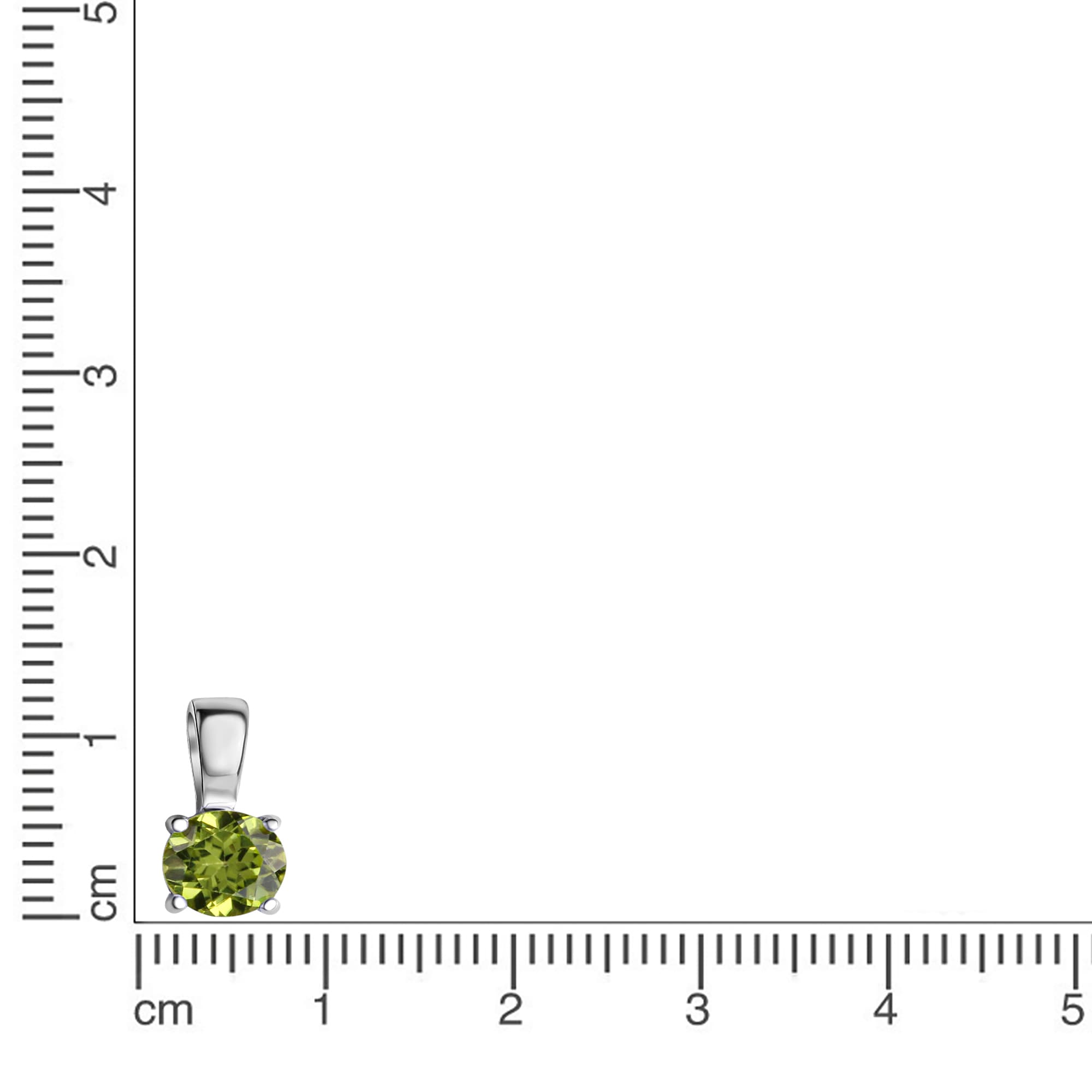 Vivance Kettenanhänger »925-Sterling Silber rhodiniert Peridot«