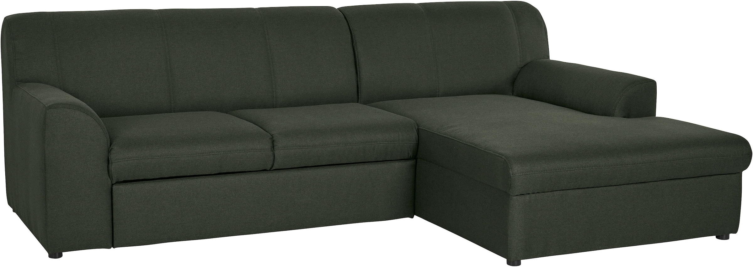 DOMO collection Ecksofa »Topper, elegant und zeitlos, kompaktes Stellmaß 245/155cm, L-Form«, mit Recamiere, wahlweise mit Schlaffunktion