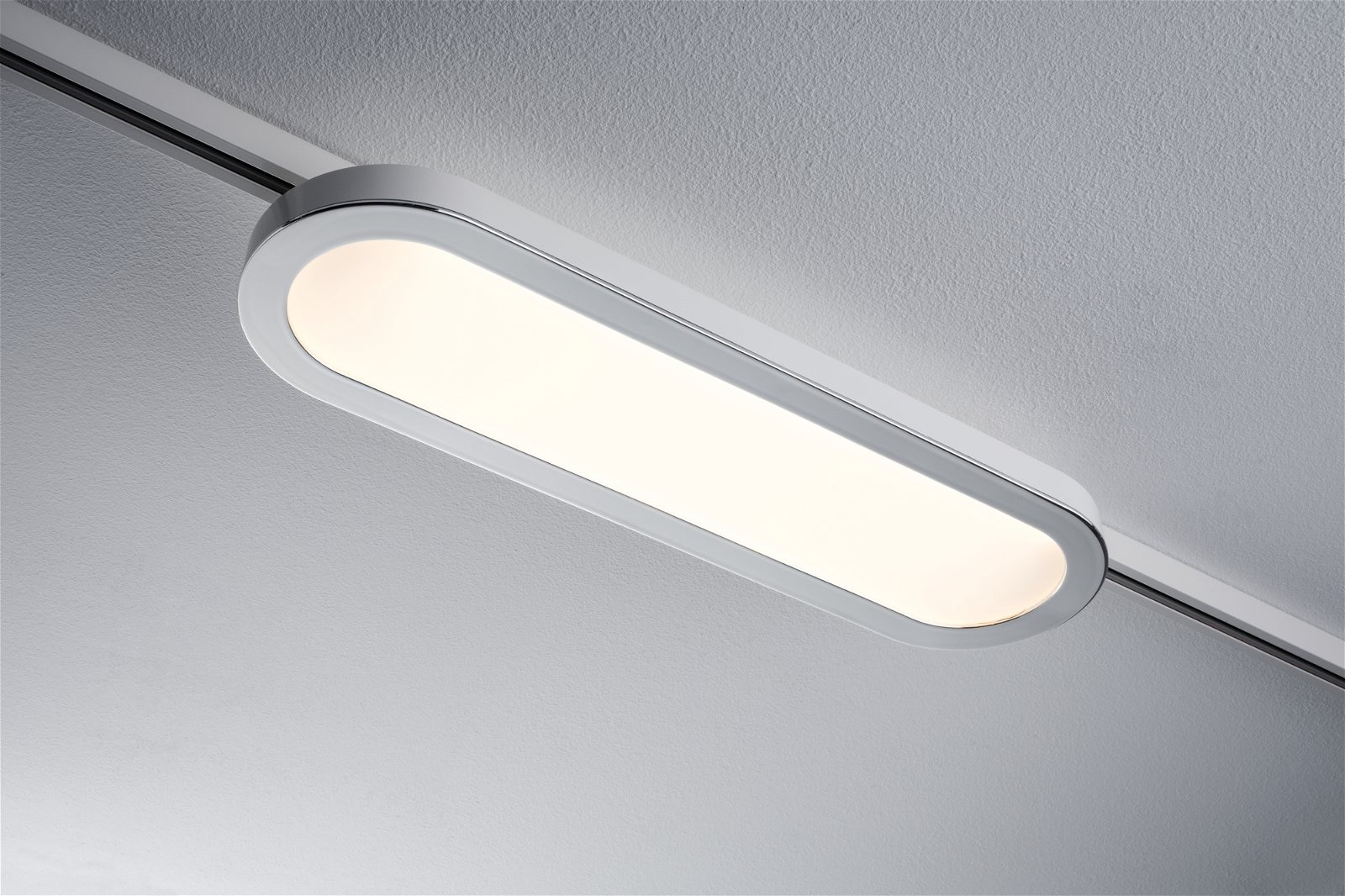 Paulmann Schienensystem-Leuchten »URail Panel Loop 480lm 7W 2700K 230V Chrom matt, Chrom 7W«, Einzelspot, dimmbar