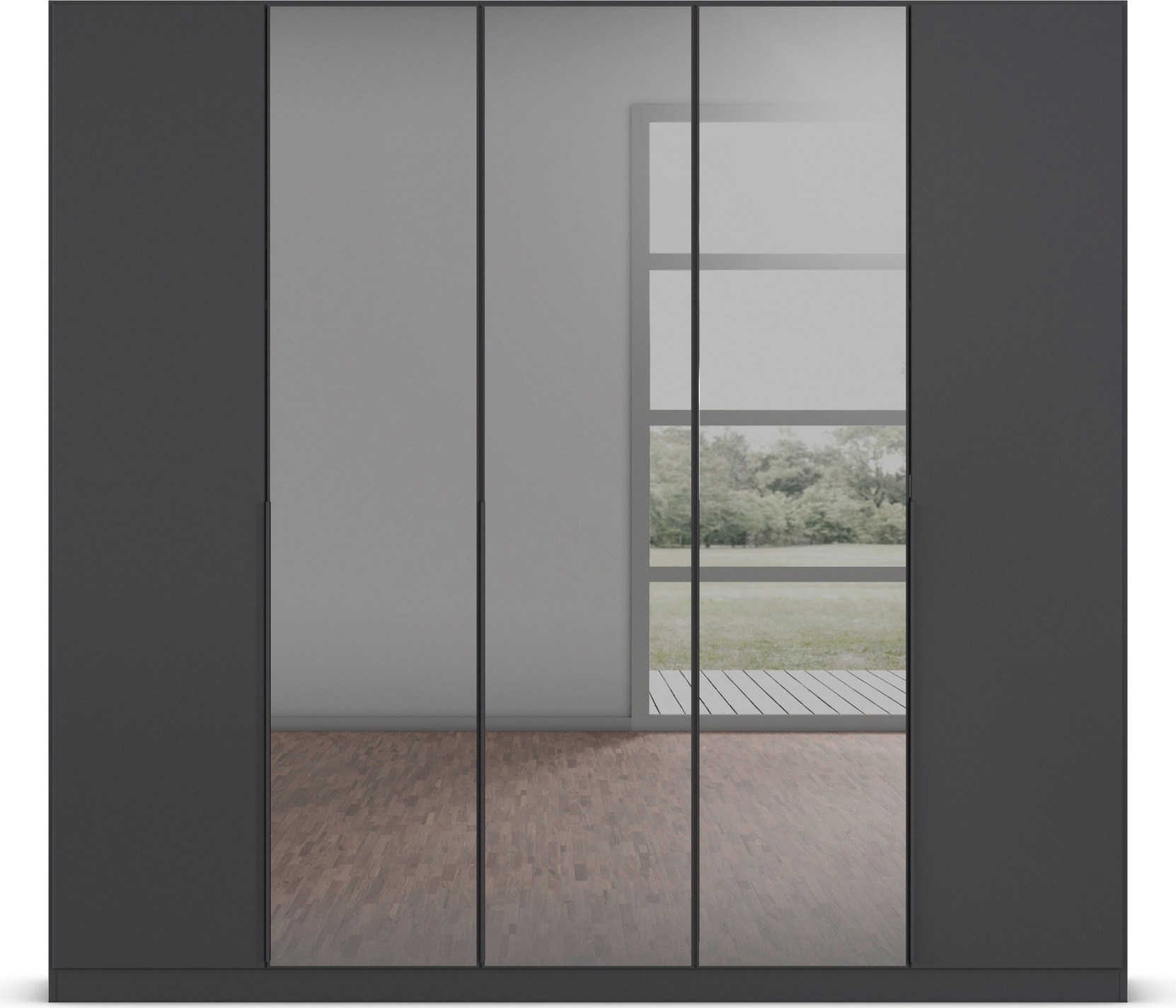 INOSIGN BY RAUCH Drehtürenschrank »Ferris Schrank Breite 2,10m BESTSELLER Schlafzimmerschrank«, Kleiderschrank mit Spiegel in den Ausführungen BASIC/CLASSIC/PREMIUM