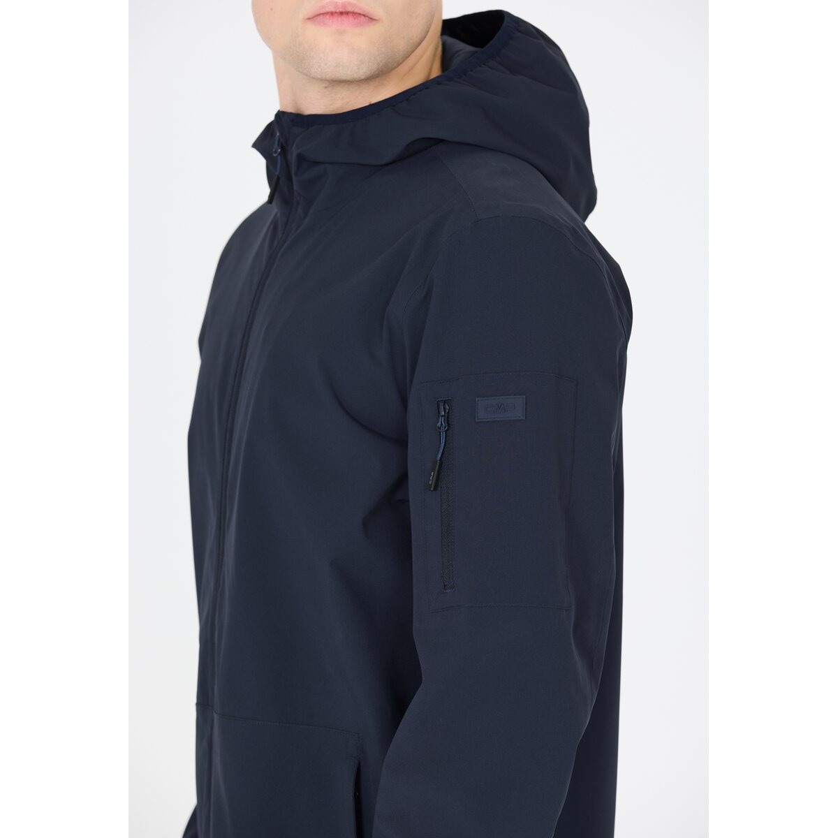 CMP Funktionsjacke mit Kapuze für Wandern und Outdoor-Aktivitäten, mit praktischer Ärmeltasche