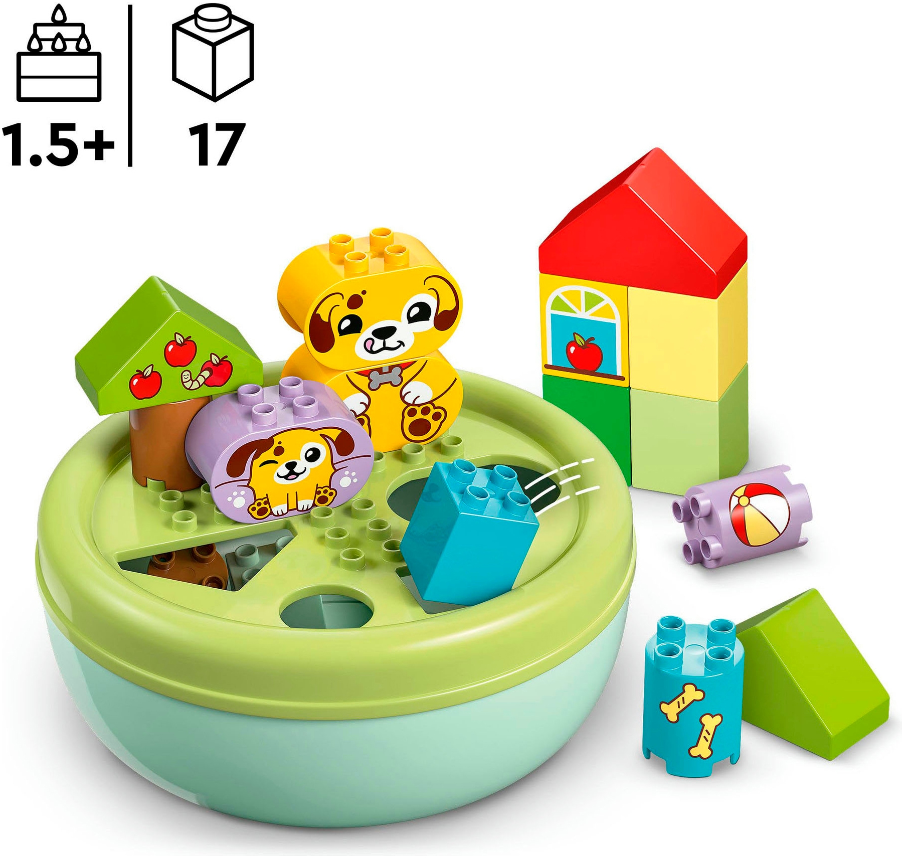 LEGO® Konstruktionsspielsteine »Formsortierer: Welpenhaus (10441), LEGO DUPLO My First«, (17 St.), Made in Europe