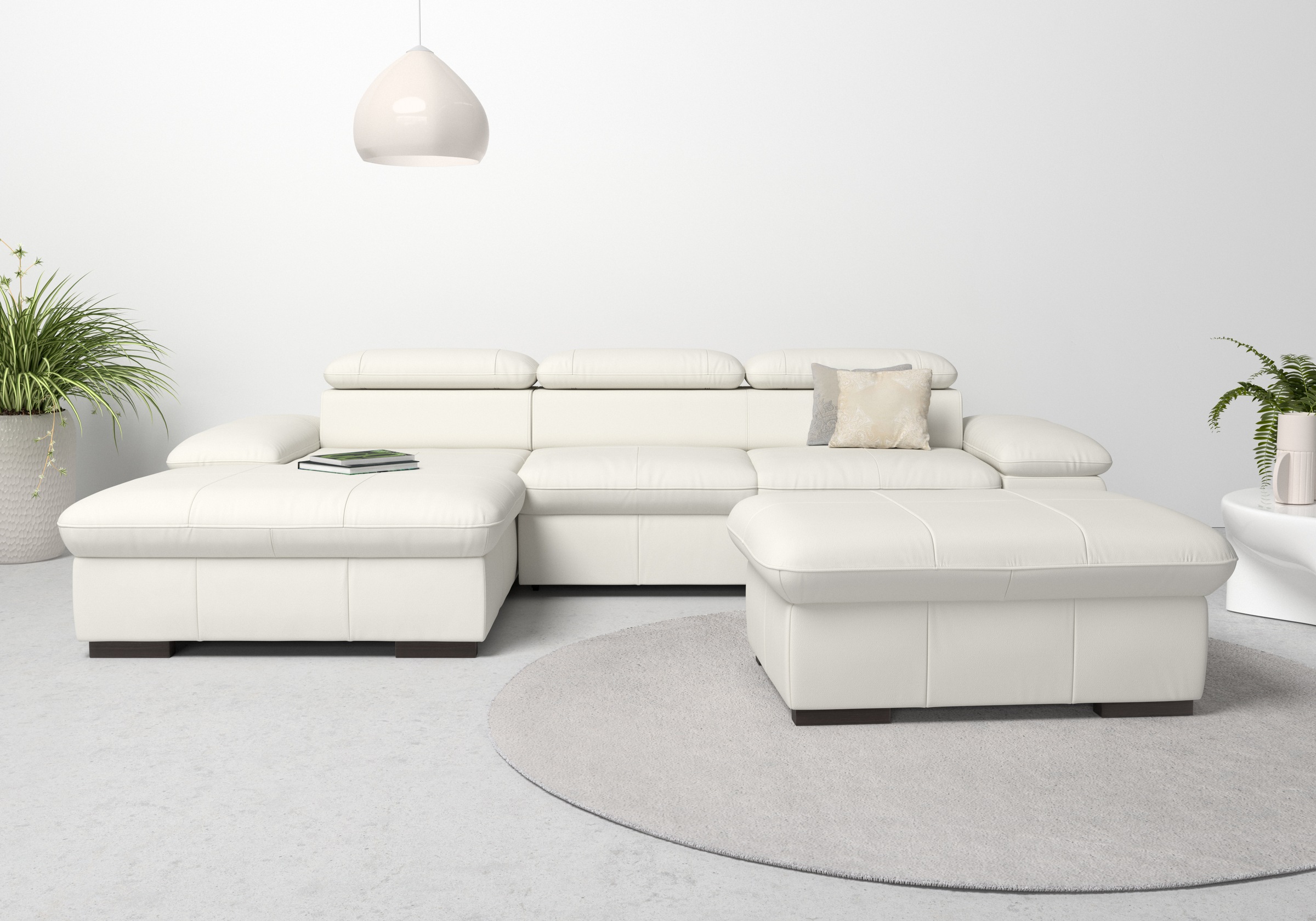 Home affaire Ecksofa »Alberto L-Form«, mit Kopfteilverstellung, wahlweise mit Bettfunktion