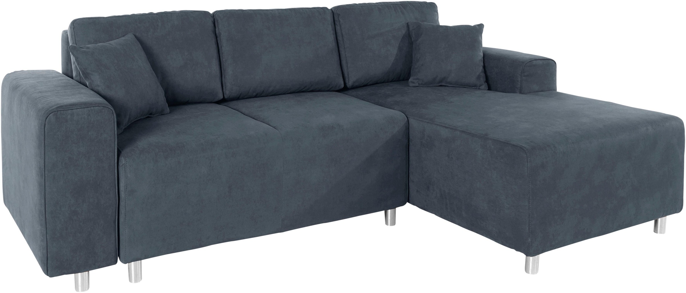 Home affaire Ecksofa »Györ«, L-Form, wahlweise mit Bettfunktion und Bettkasten incl. 2 Zierkissen