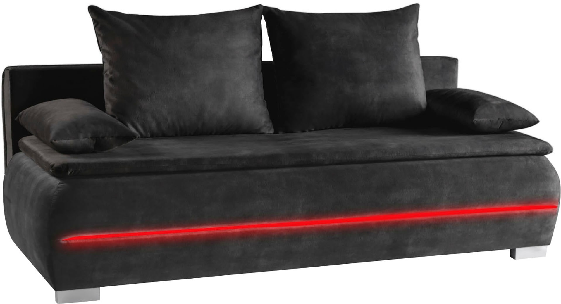 WERK2 Schlafsofa »Tekla LED«, 2-Sitzer Schlafcouch mit Bettkasten & stylischer RGB-LED-Beleuchtung