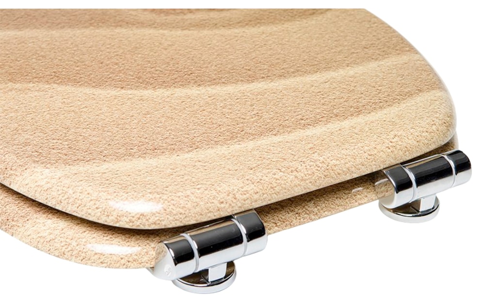 Sanilo Badaccessoire-Set »Clam«, (Komplett-Set, 3 tlg.), bestehend aus WC-Sitz, Badteppich und Waschbeckenstöpsel