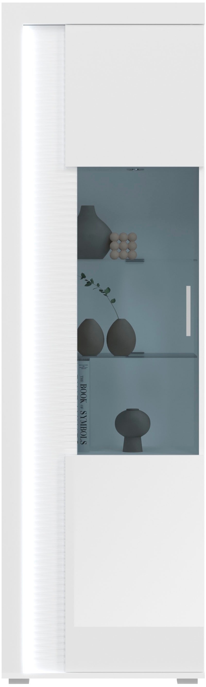 INOSIGN Wohnwand »Viborg, 3-teiliges Set, inkl. vertikaler Frontbeleuchtung günstig online kaufen