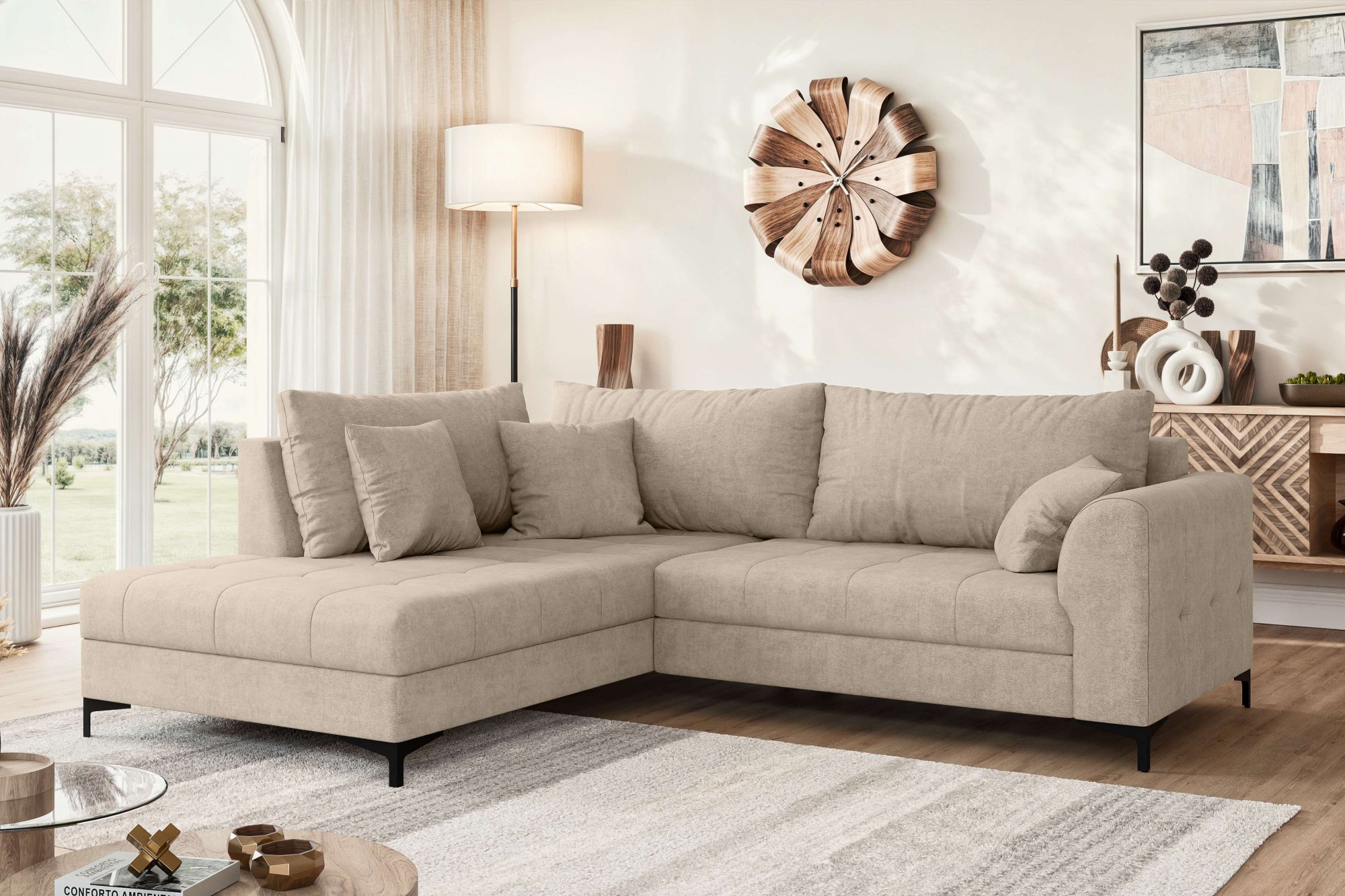OTTO home Ecksofa »LEEVKE Design-Sofa mit Ottomane rechts/links bestellbar, günstig online kaufen