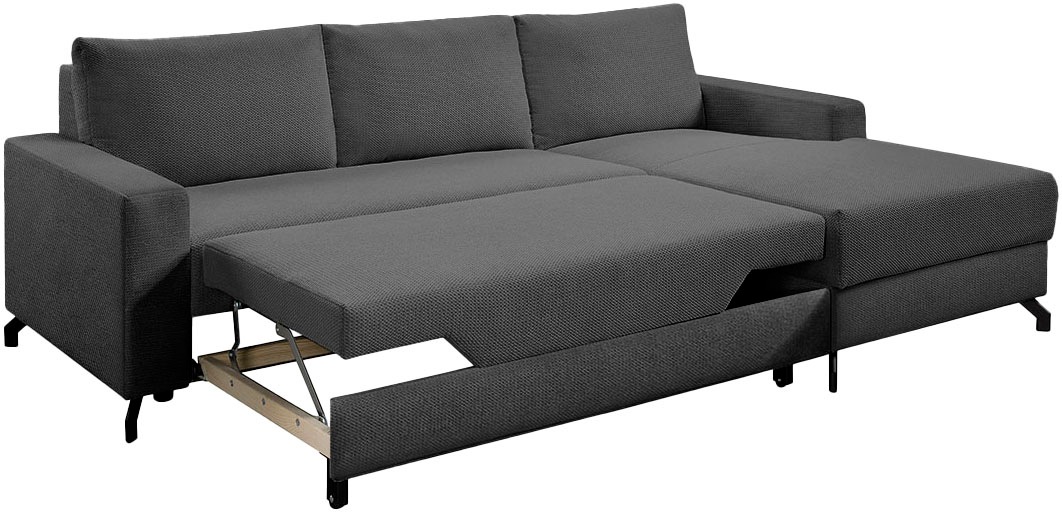 exxpo - sofa fashion Ecksofa »Quattro L-Form, B/T: 247/162 cm«, wahlweise mit Bettfunktion, Bettkasten