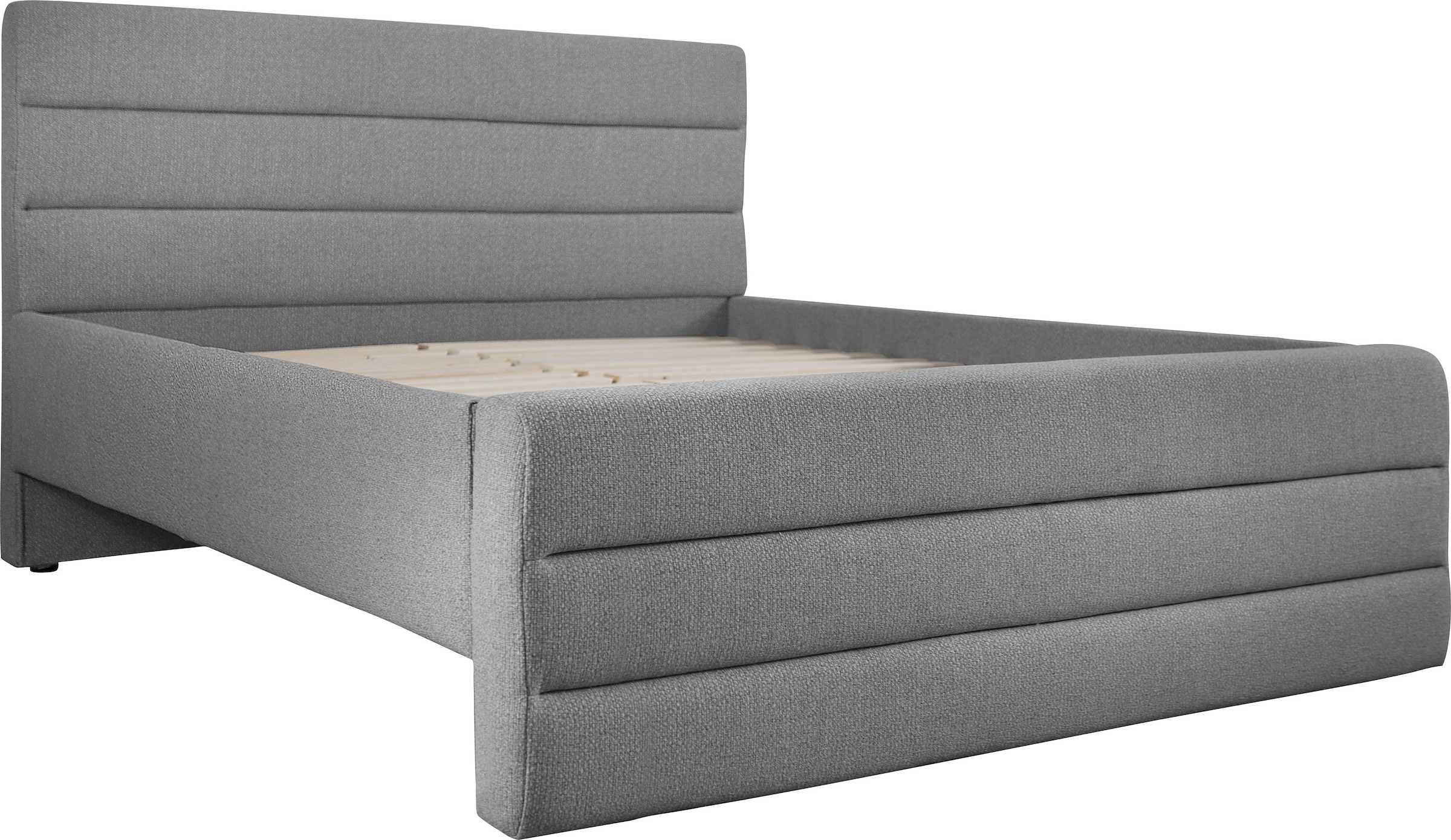 OTTO products Polsterbett »Merrit«, Quernaht im Kopf- und Fußteil, in 5 Breiten, auch in 220 cm Länge