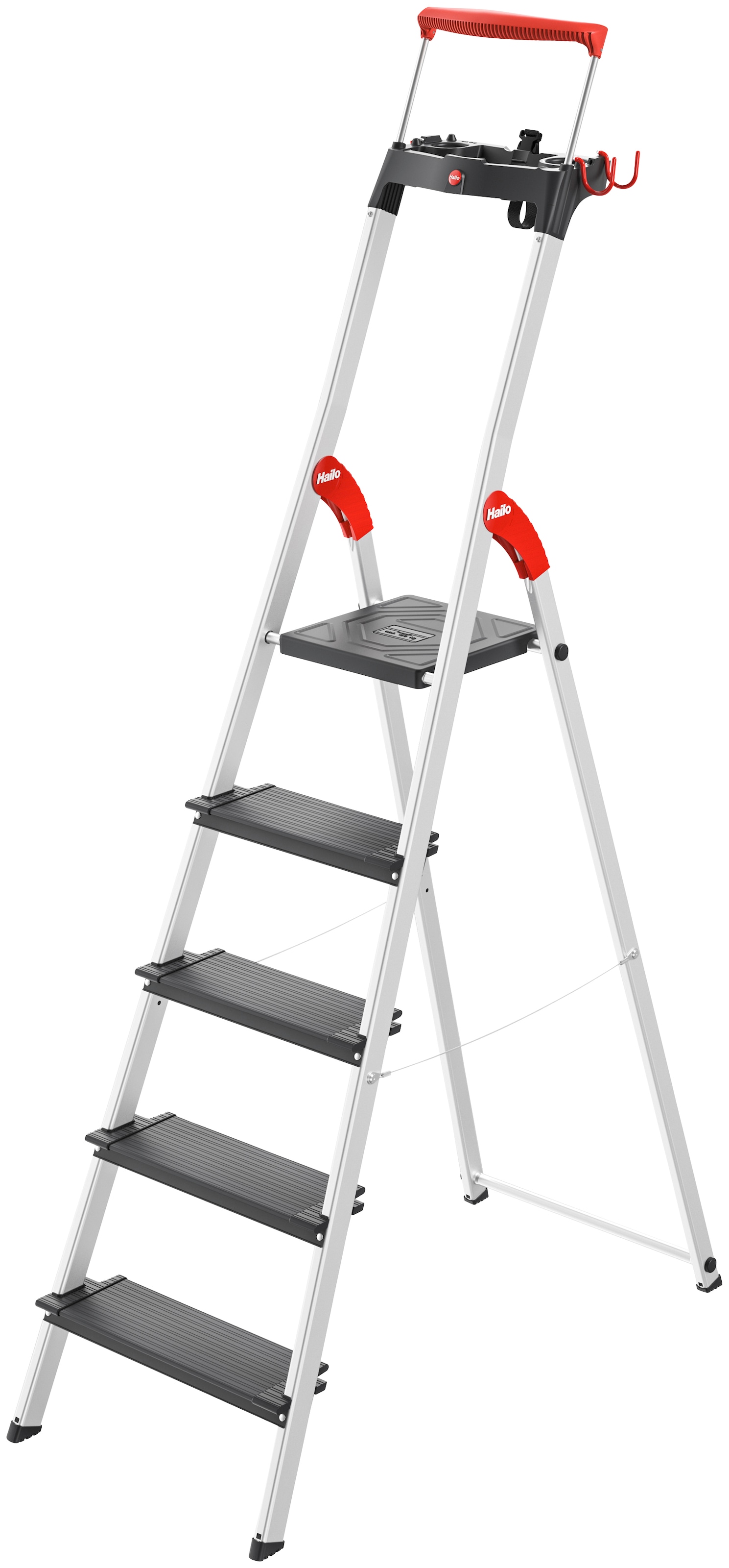Hailo Stehleiter »L100 TopLine«, Alu-Sicherheits-Stehleiter 5 Stufen