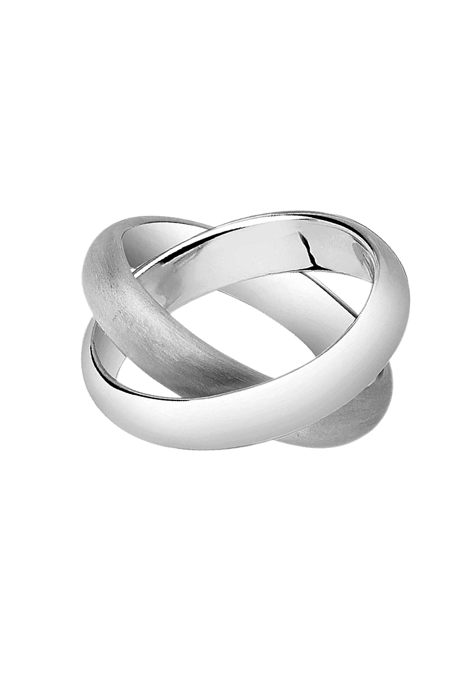 Nenalina Fingerring »Wickelring Basic Gebürstet Verschlungen 925 Silber«
