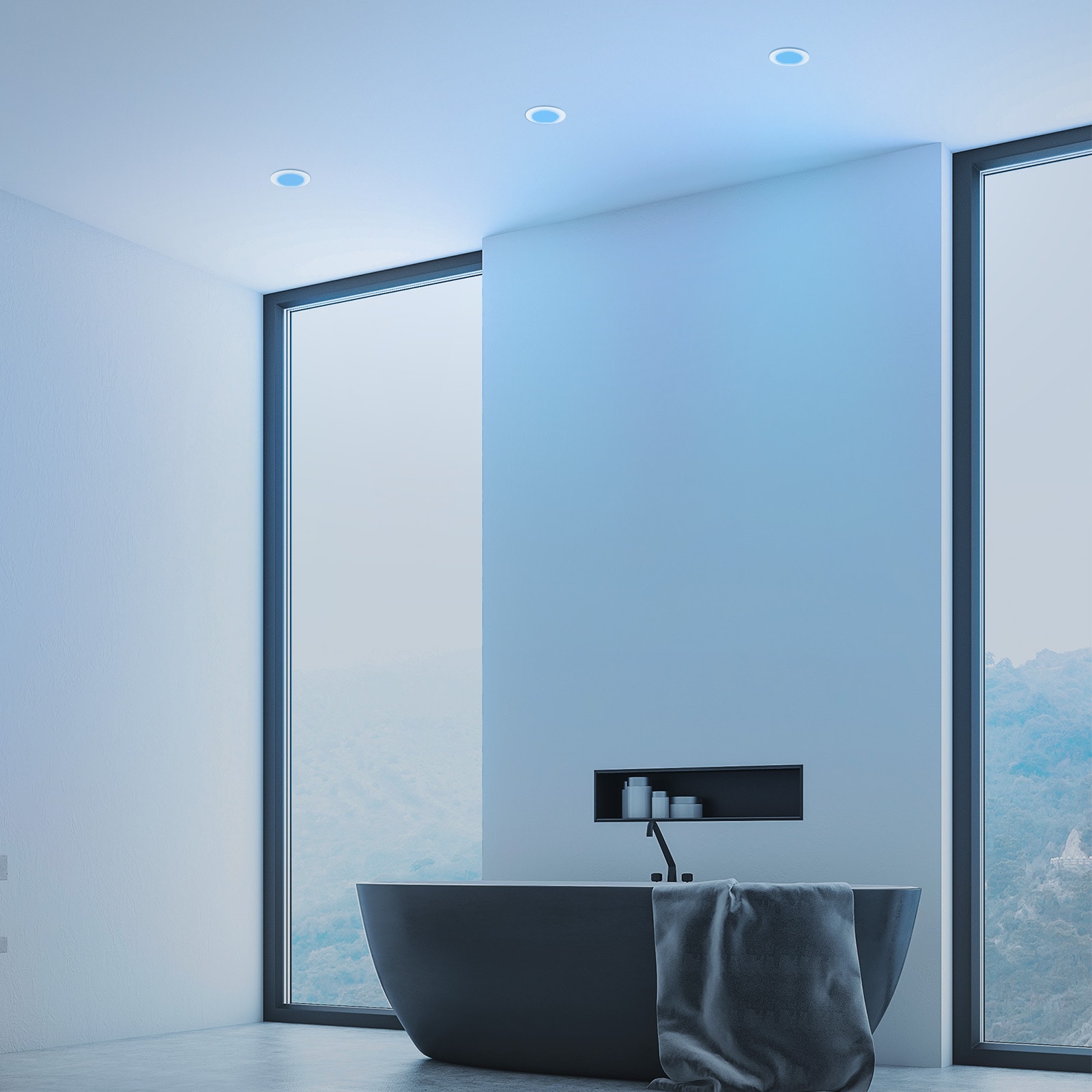Briloner Leuchten LED Einbauleuchte »3er Set LED Einbauleuchten RGB-CCT, weiß«, 3er Set LED Einbauleuchten, RGB CCT, Einbaustrahler Bad, Bad IP65