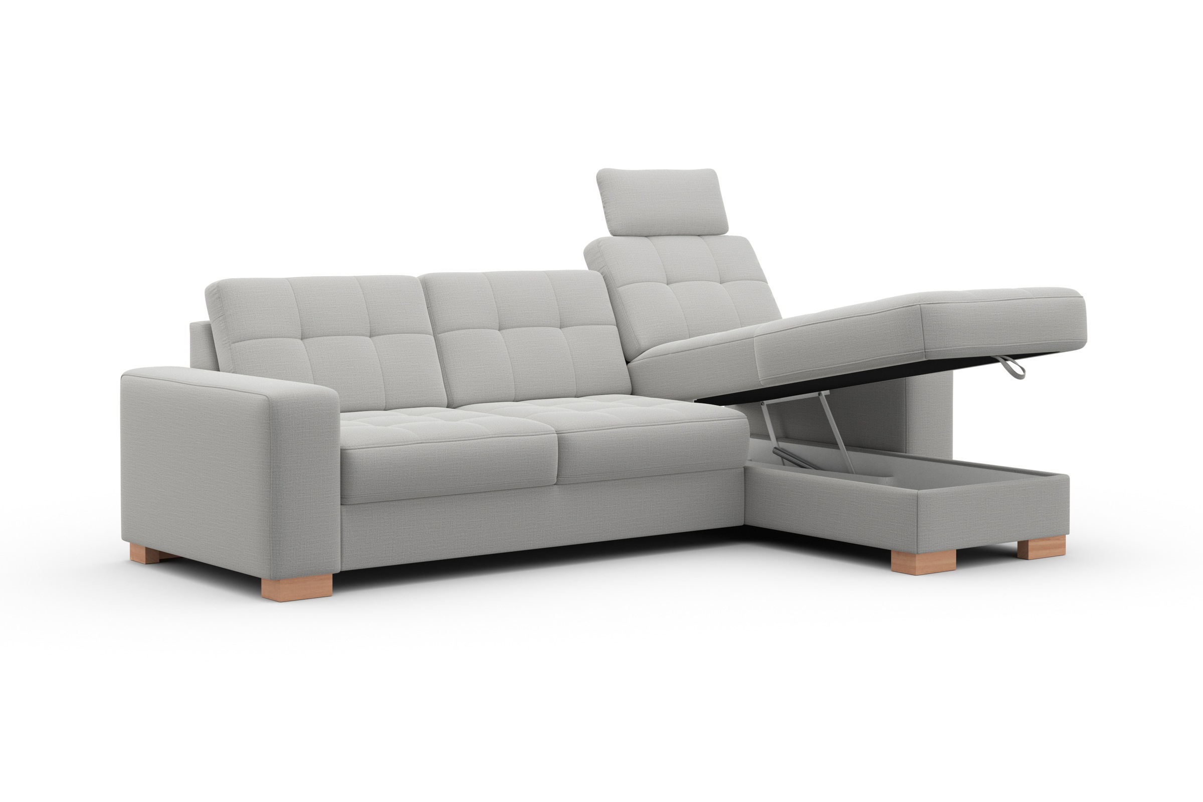 sit&more Ecksofa »Quincy L-Form«, wahlweise mit Bettfunktion und Bettkasten
