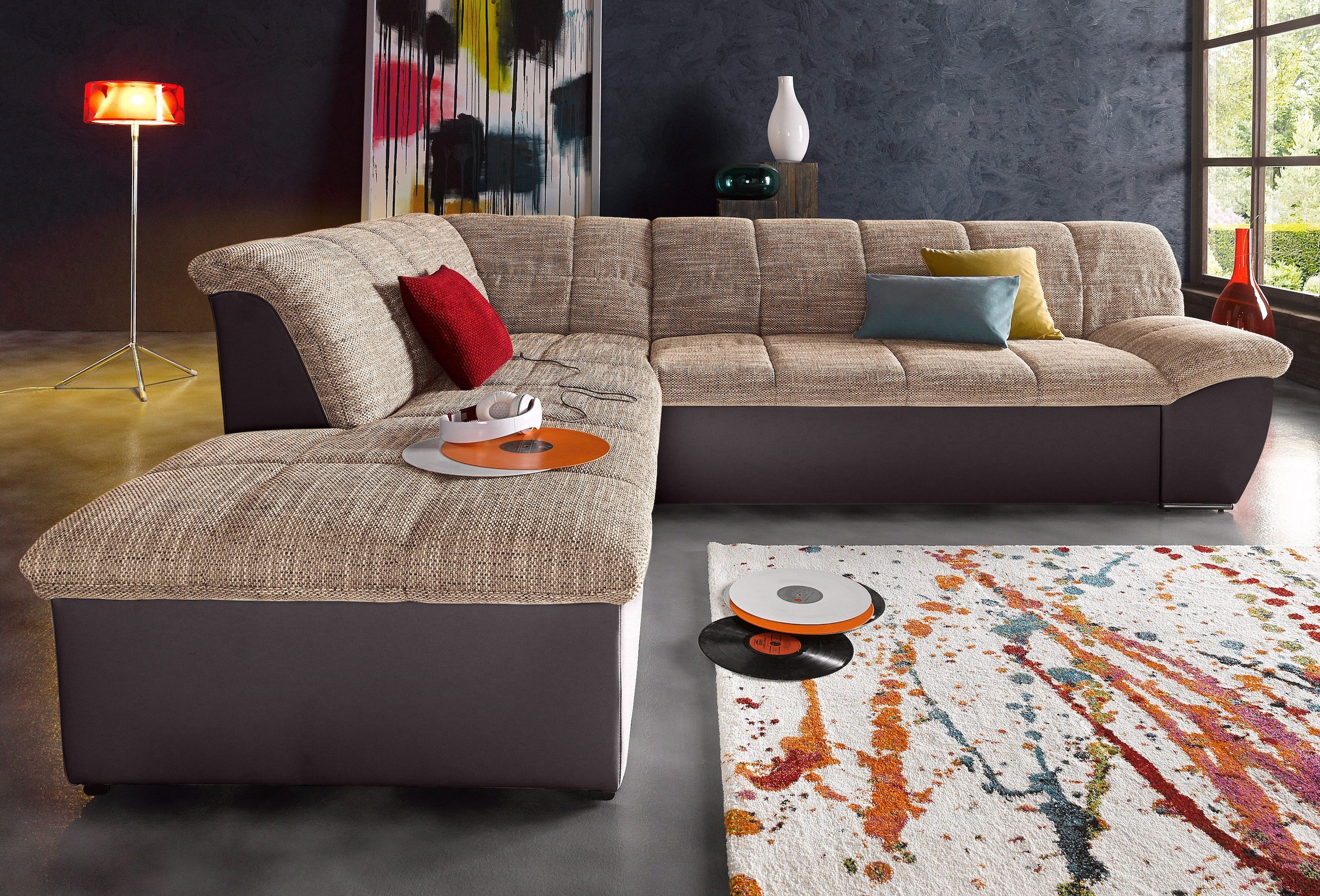 DOMO collection Ecksofa »Splash, aktuelle Sitz- und Rückensteppung, Materia günstig online kaufen