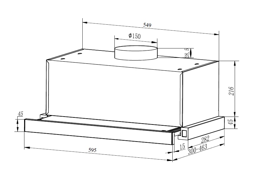 BEKO Unterbauhaube »HNT61520BH«