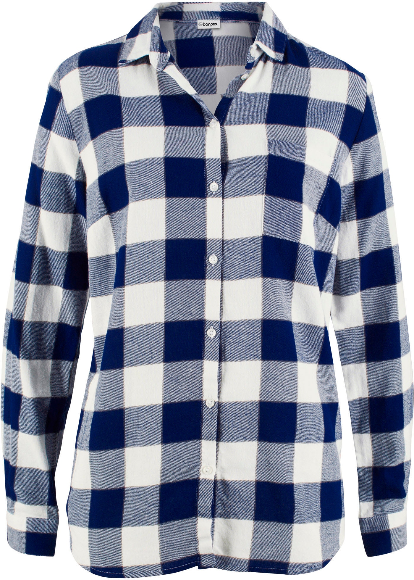 bonprix Flanellhemd »Flanellhemd« figurbetonte Passform, aus Baumwolle, klassisches Karo Muster