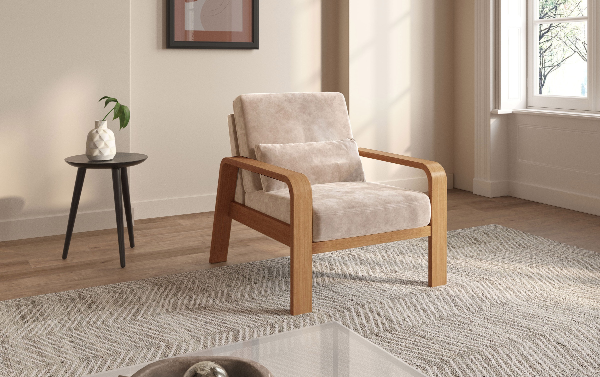 sit&more Sessel »Kolding«, Armlehnen aus eichefarbigem Buchenholz, verschie günstig online kaufen