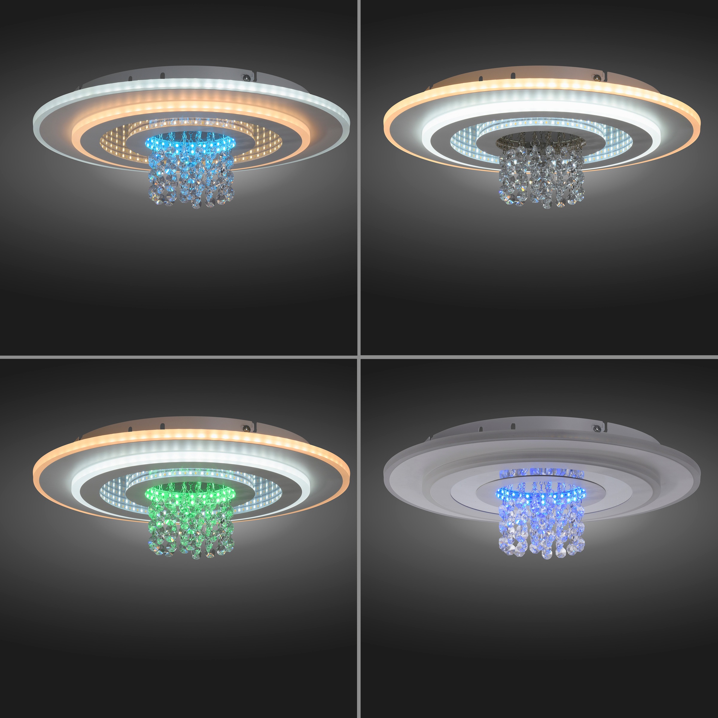 JUST LIGHT LED Deckenleuchte »TOLAGO« LED-Board 1 Stk. warmweiß - kaltweiß CCT+RGB, stufenlos dimmbar, separat steuerbar, IR-FB., Memoryfunktion