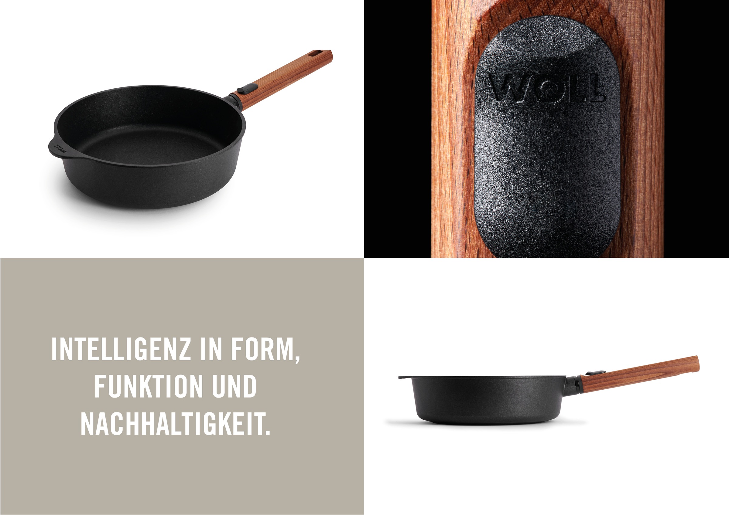 WOLL Schmorpfanne »Eco Logic QXR Guss-Hochrandpfanne« Aluminiumguss 1 Stk. günstig online kaufen