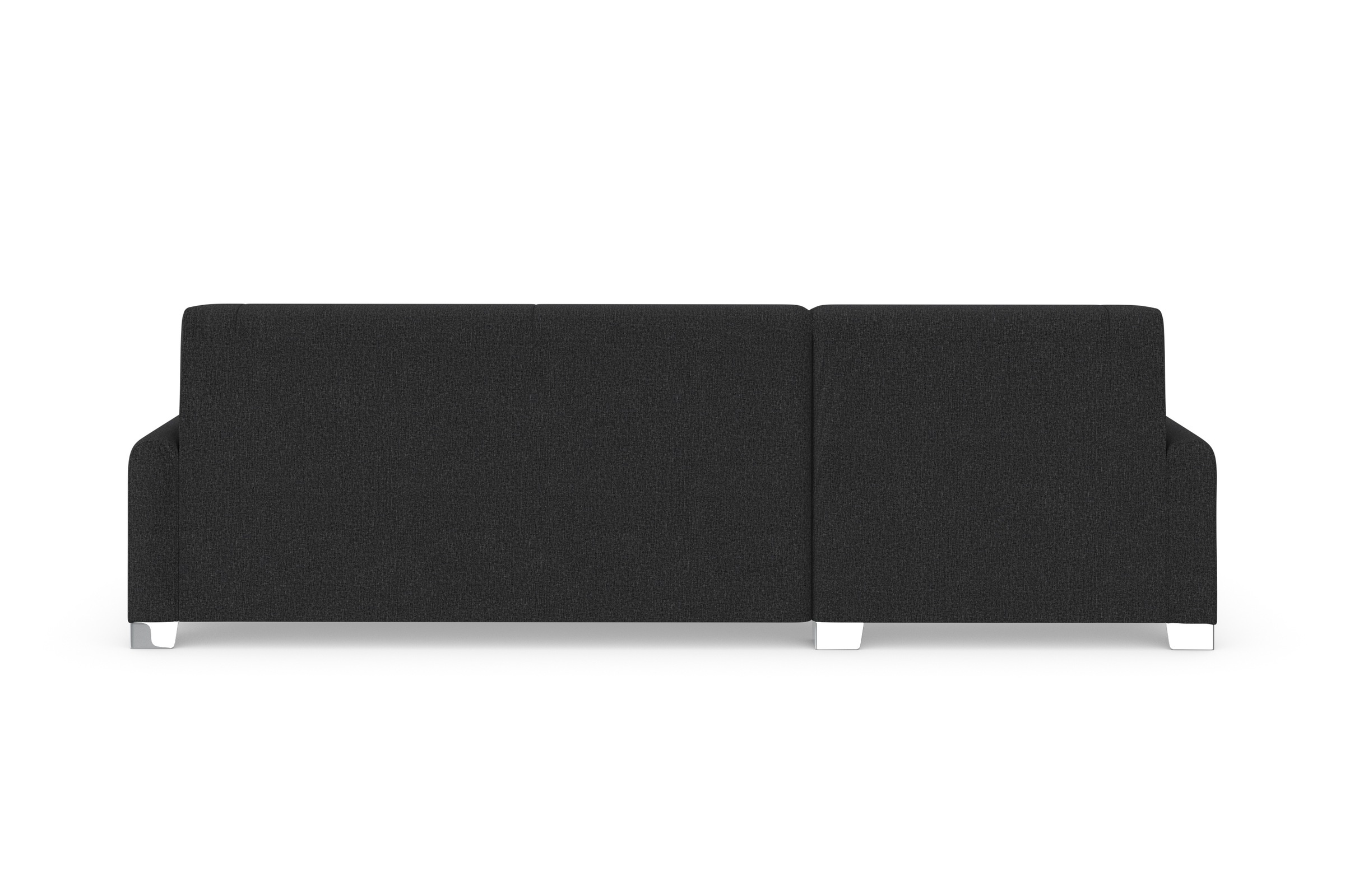 DOMO collection Ecksofa »Anzio L-Form, whlw. Bettfunktion, Federkern, hochwertig, Breite 271 cm«, Mit Bettfunktion, Recamiere links, Feinstruktur, anthratzit