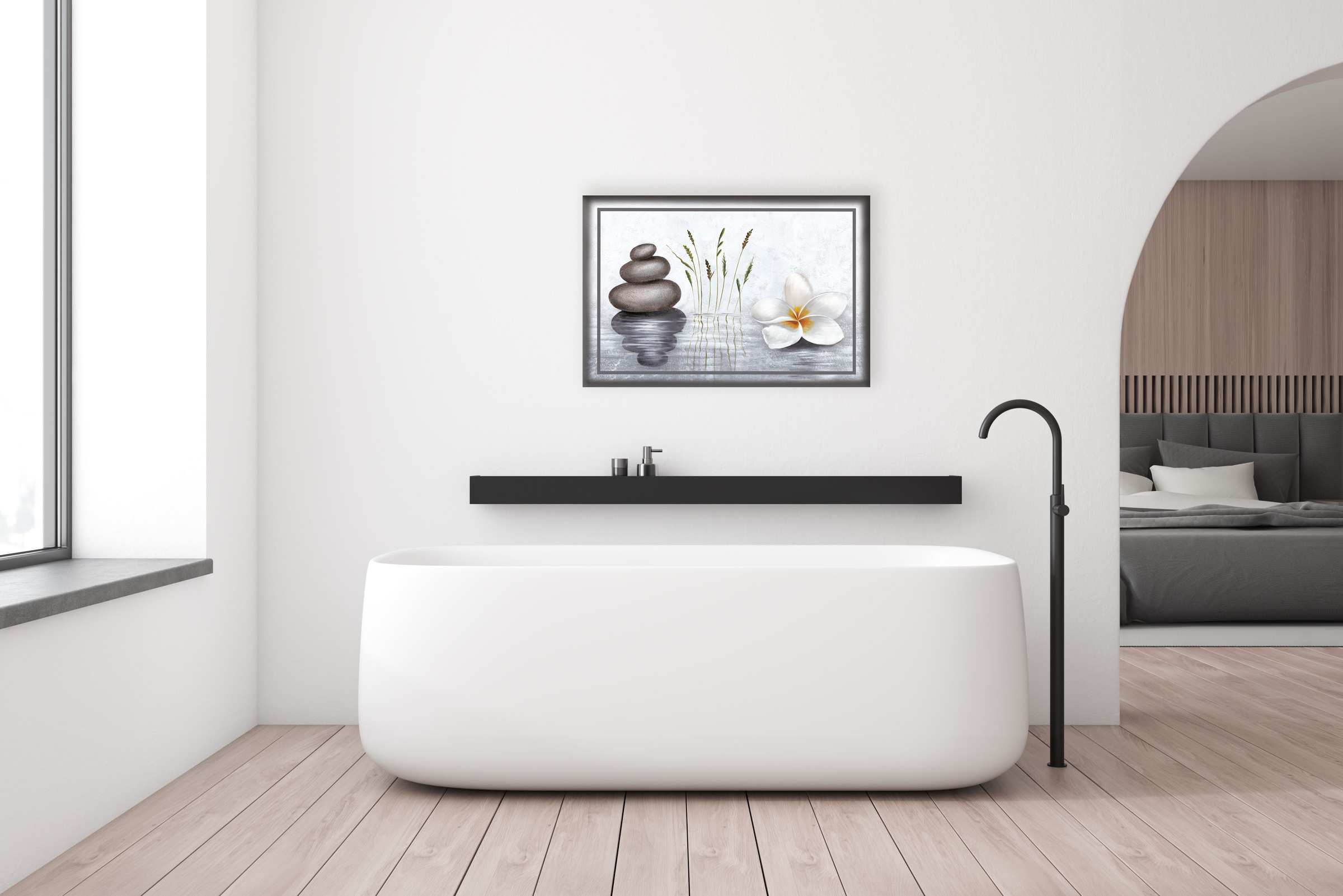 Bönninghoff Leinwandbild »Blumen und Steine« 1 Stk. tlg. günstig online kaufen