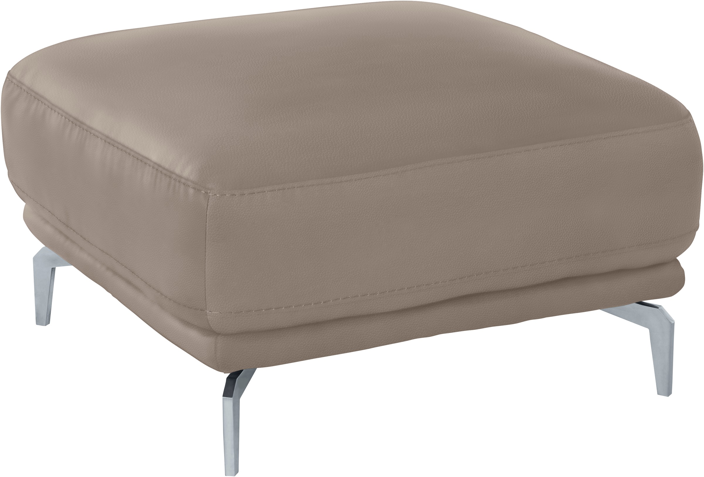 W.SCHILLIG Hocker »montanaa«, mit Metallfüßen in Silber matt, Breite 71 cm