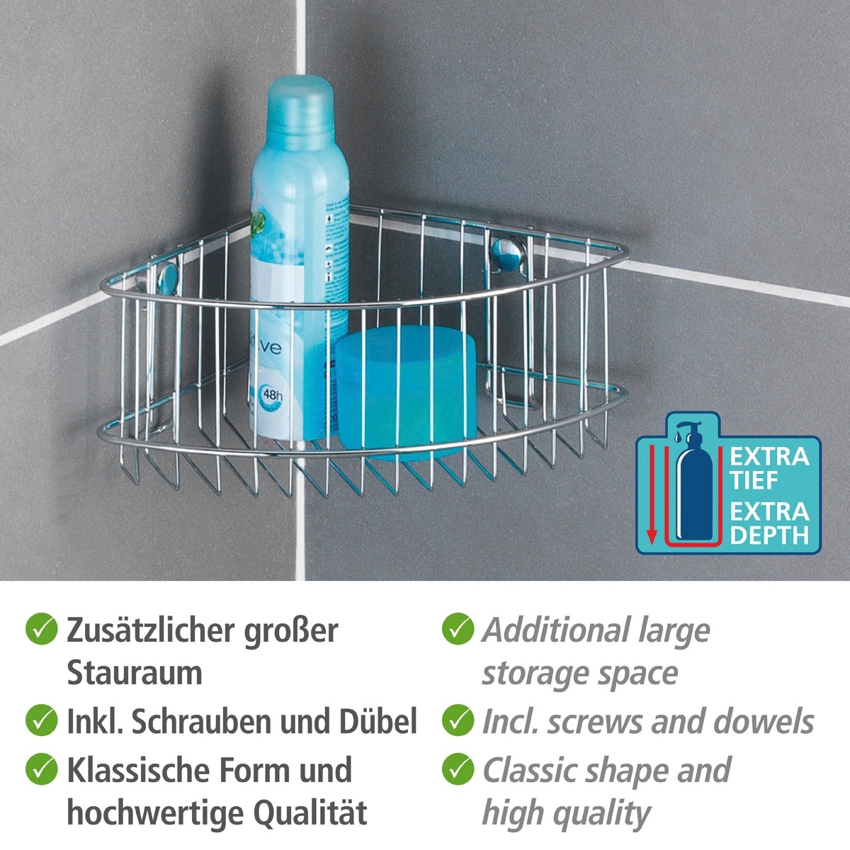 WENKO Eckregal »Classic«, 1 Korb kaufen