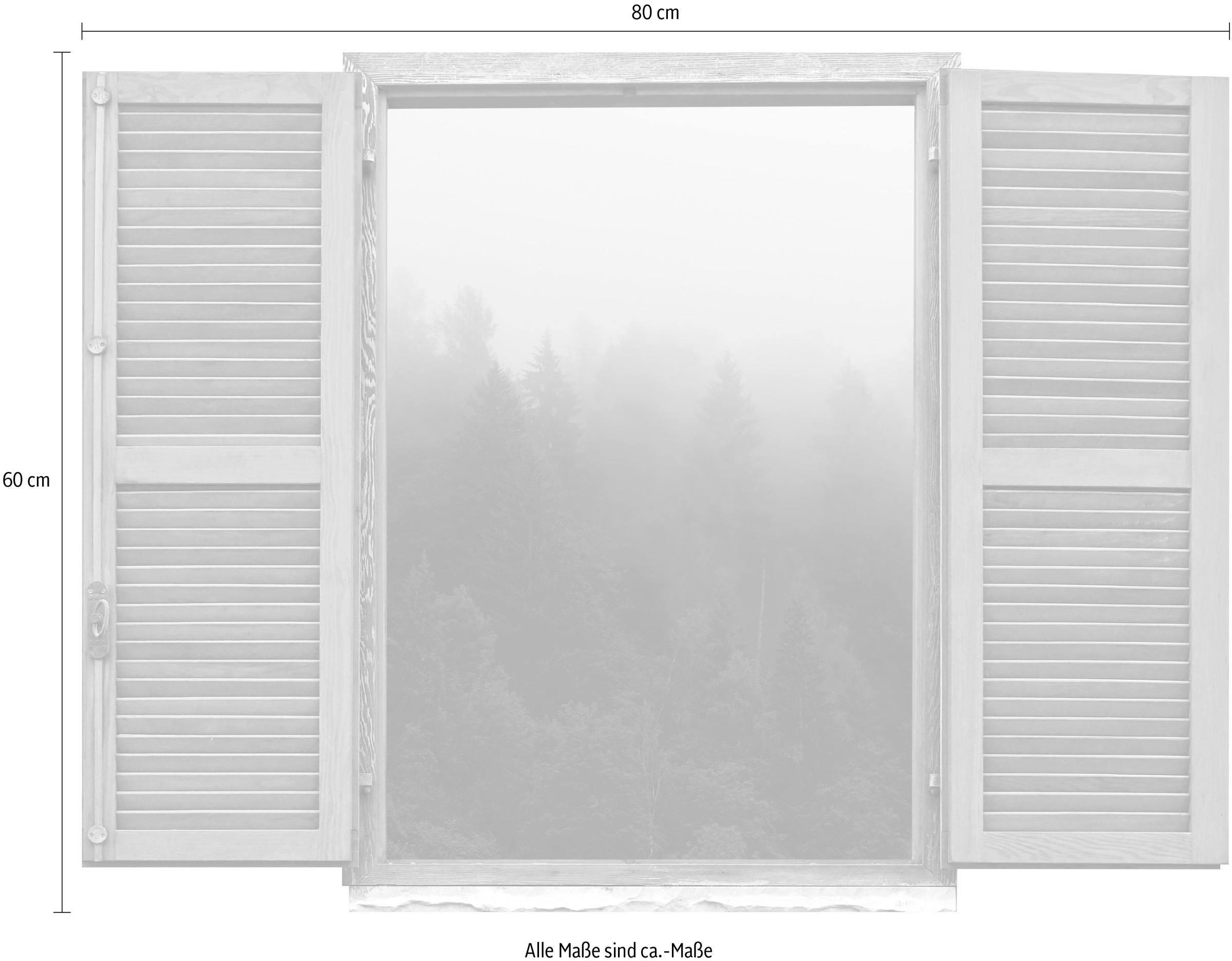 queence Wandtattoo »Wald«, (1 St.), Wandsticker, Wandbild, selbstklebend, 3D, Fenster