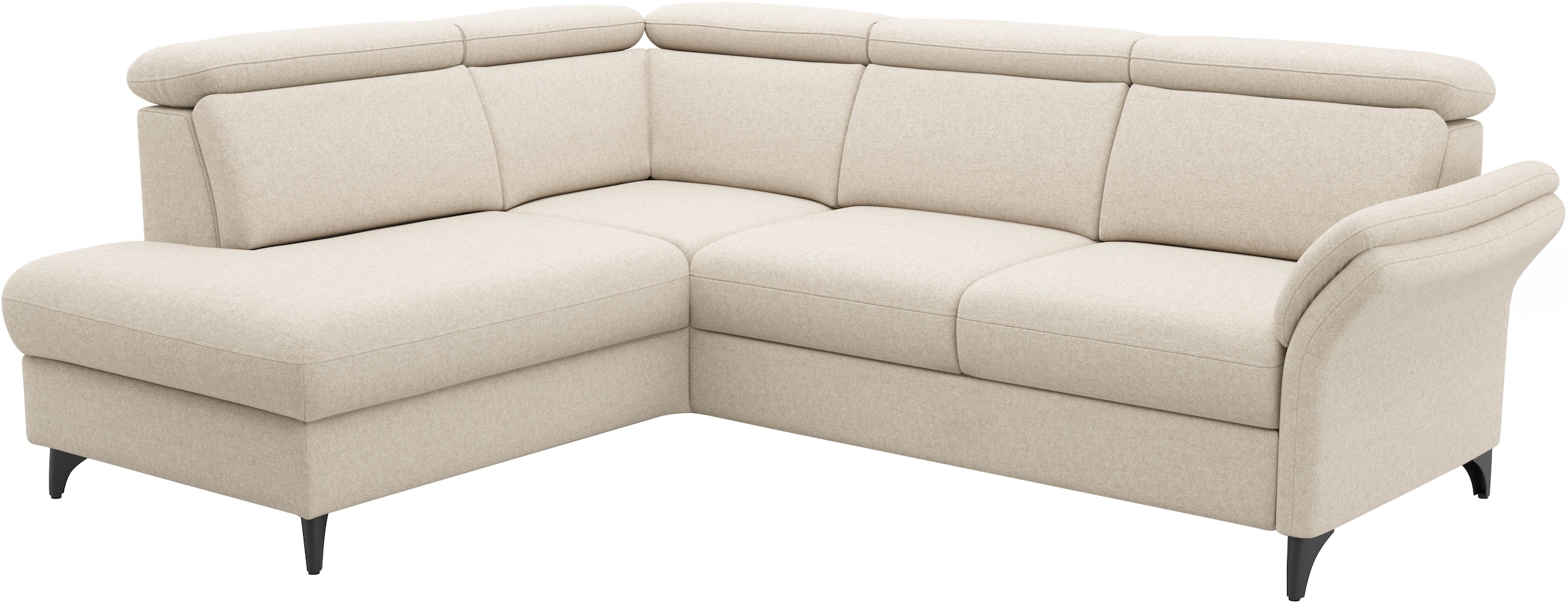 sit&more Ecksofa »Glendale, L-Form« inkl. Kopfteilverstellung, wahlweise mit Vorziehsitz und Bettkasten