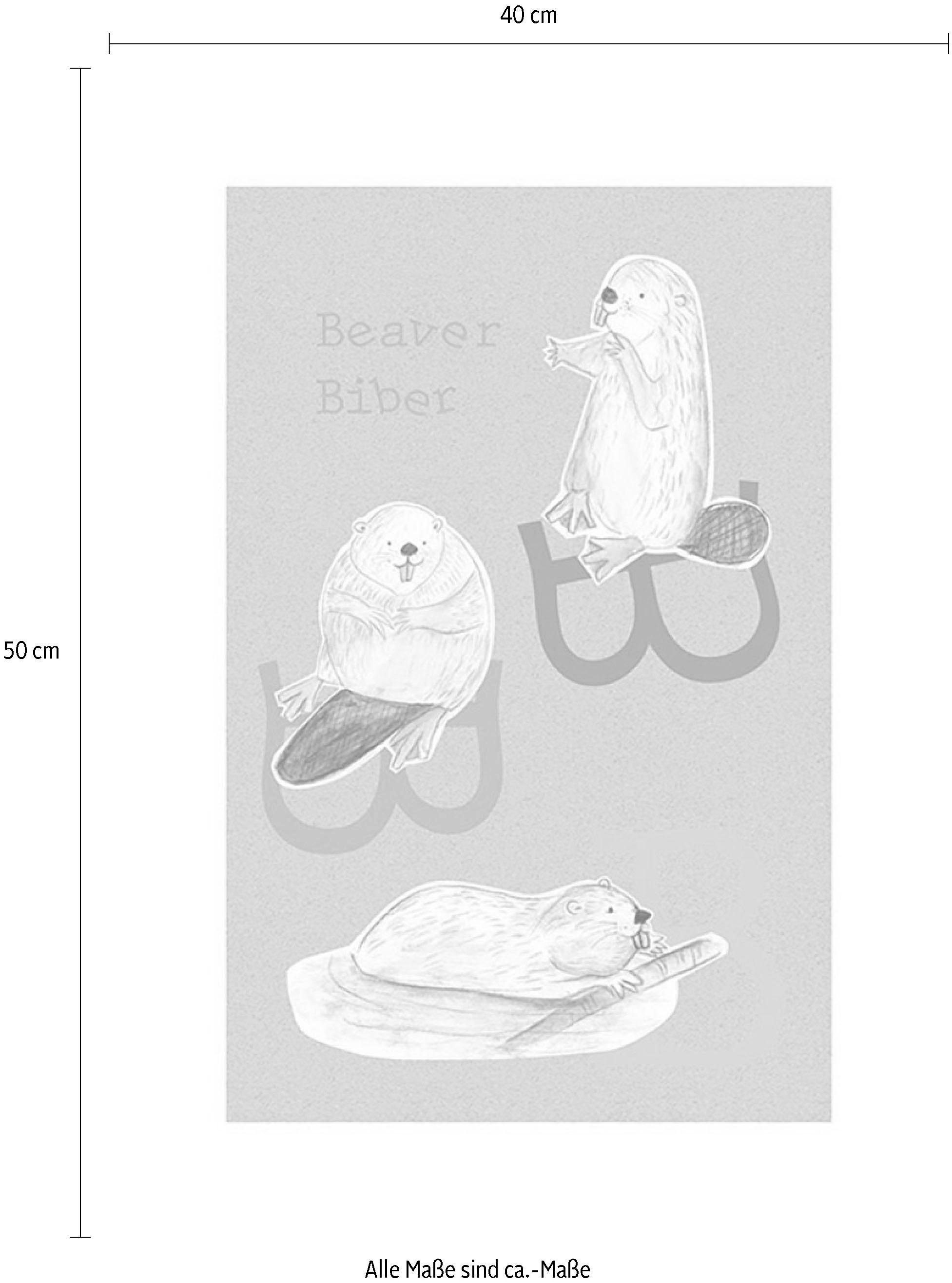 Komar Bild »ABC Animal B« Buchstaben 1 Stk. tlg. Wandbild zur Dekoration - ohne Rahmen