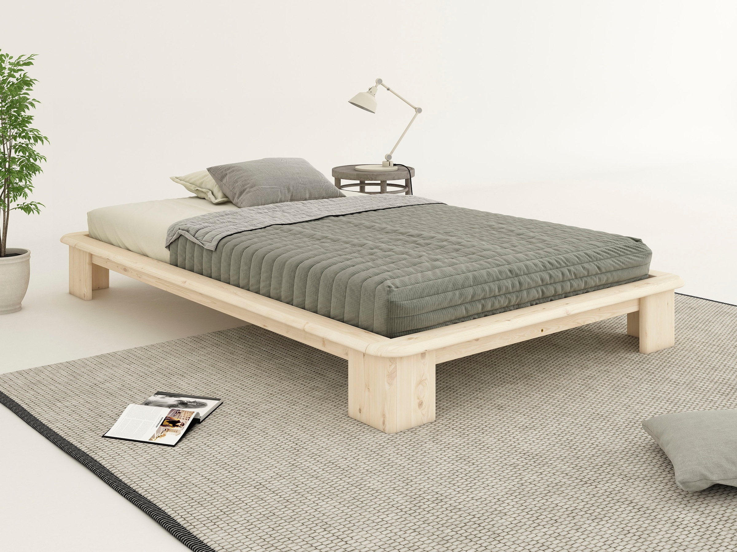 Home affaire Futonbett »Peregrin, Bett, Bettgestell, Massivholzbett« inklusive Lattenrost, aus massiver Kiefer, FSC®