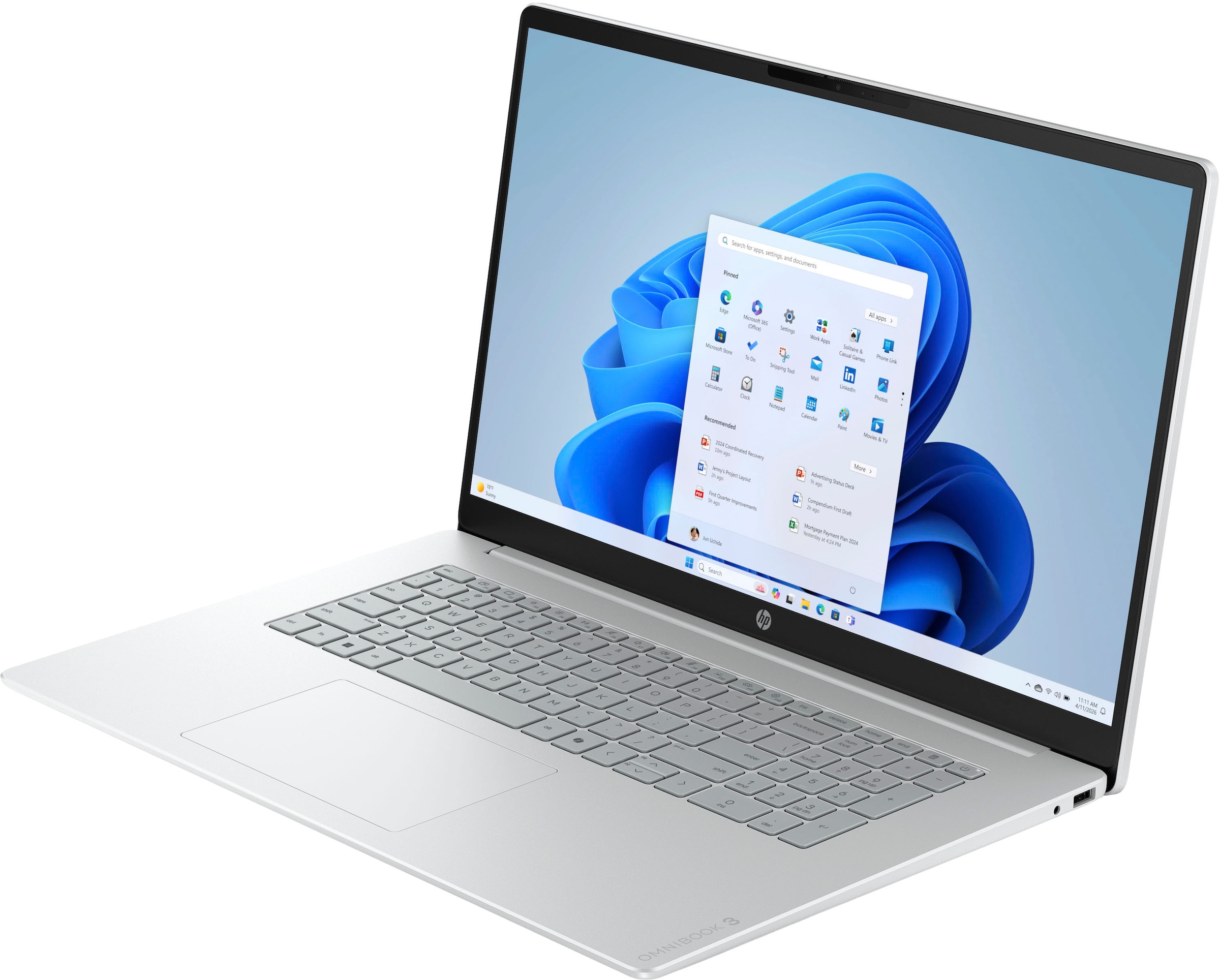 HP Notebook »OmniBook 3 17-dg0055ngx« 43,9 cm / 17,3 ″ Intel Core 5 Intel Graphics 512 GB SSD