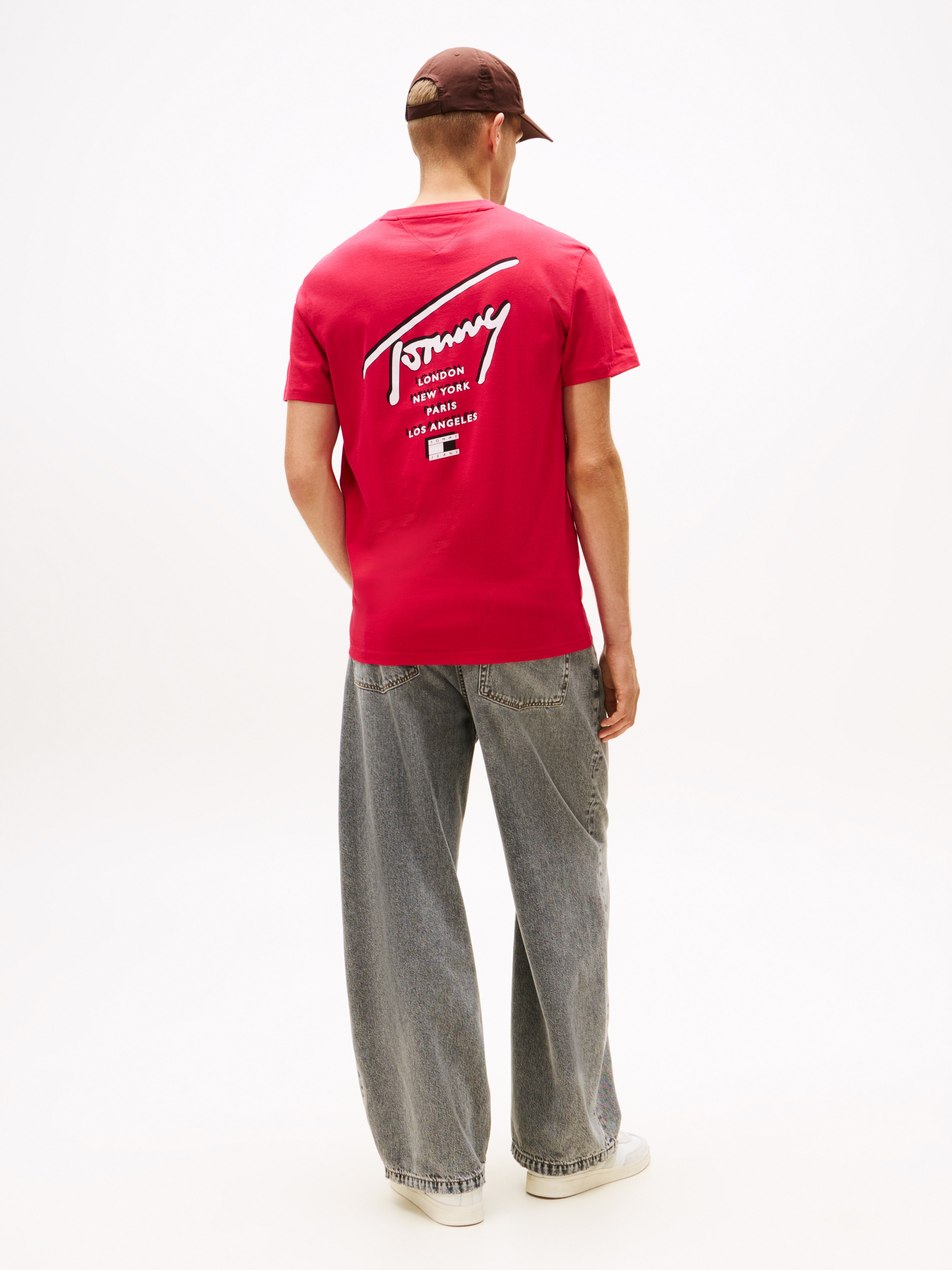 Tommy Jeans T-Shirt »TJM SIGN CITY TEE EXT« Rundhals, regular fit, großer Rückenprint