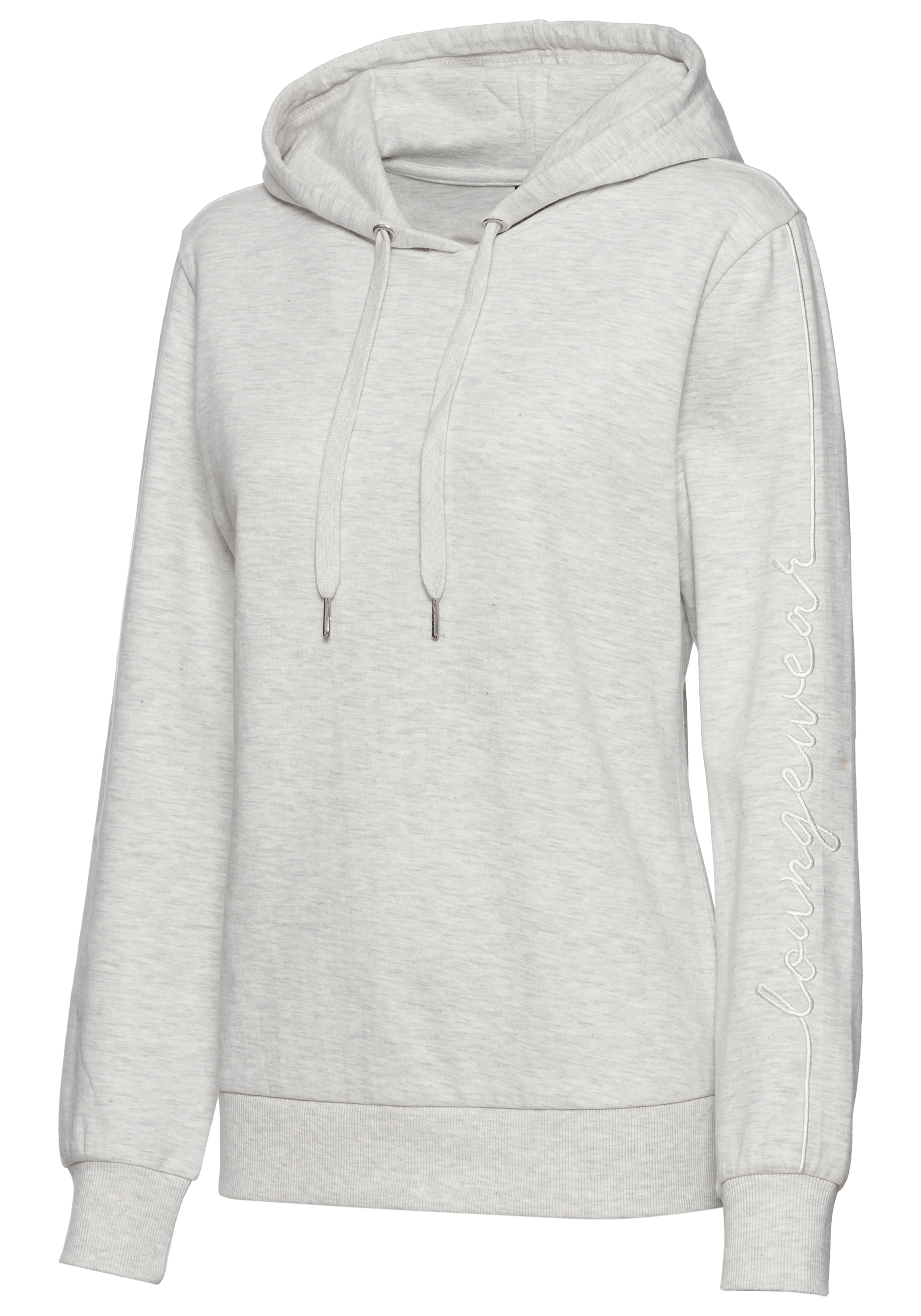 Vivance Hoodie, mit seitlicher Loungewear Stickerei, Loungshirt