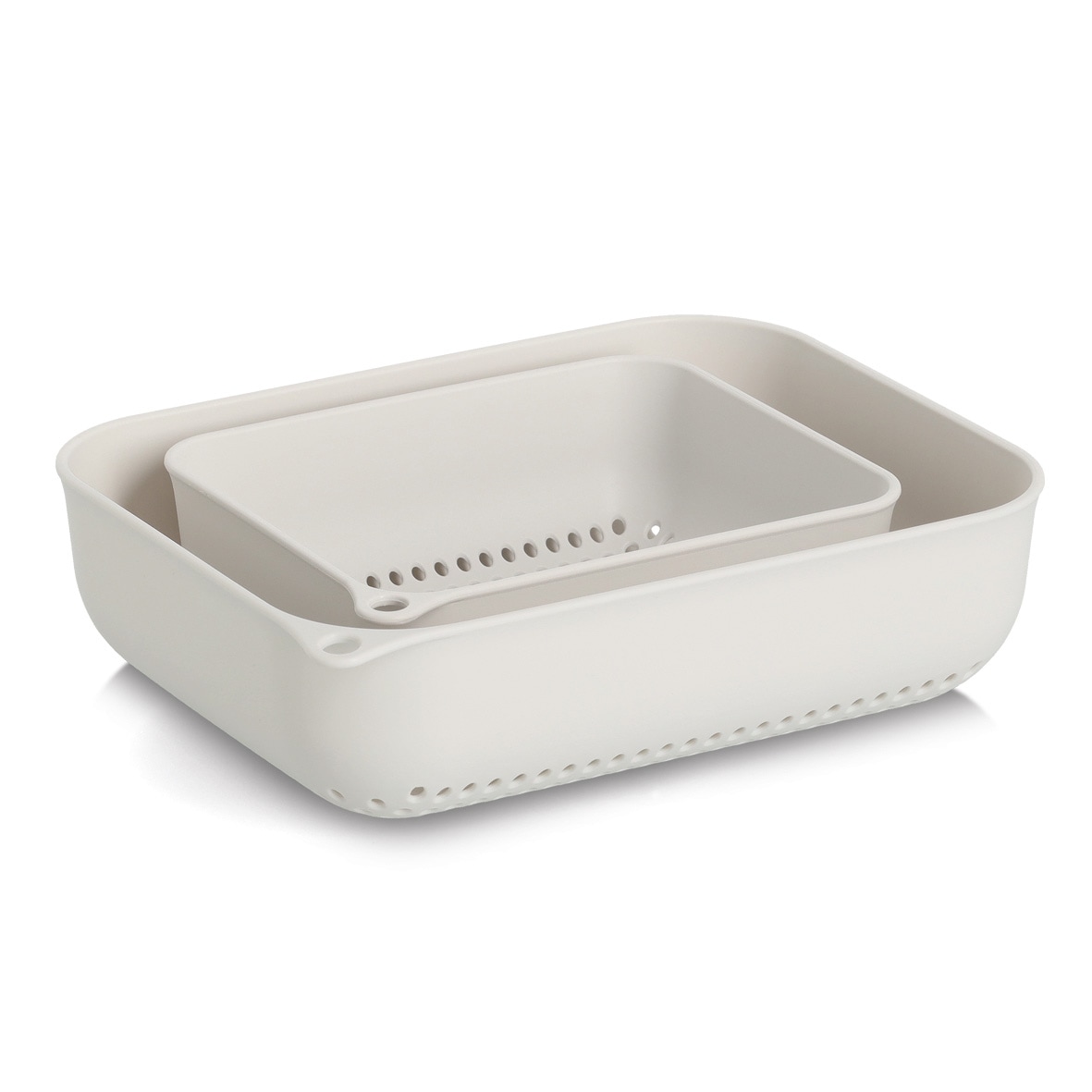 Zeller Present Küchensieb »Sieb-Set, 4-tlg.« Kunststoff, creme, 2x ca. 17x14x6 cm, 2x ca. 23,8x18,7x6,7 cm