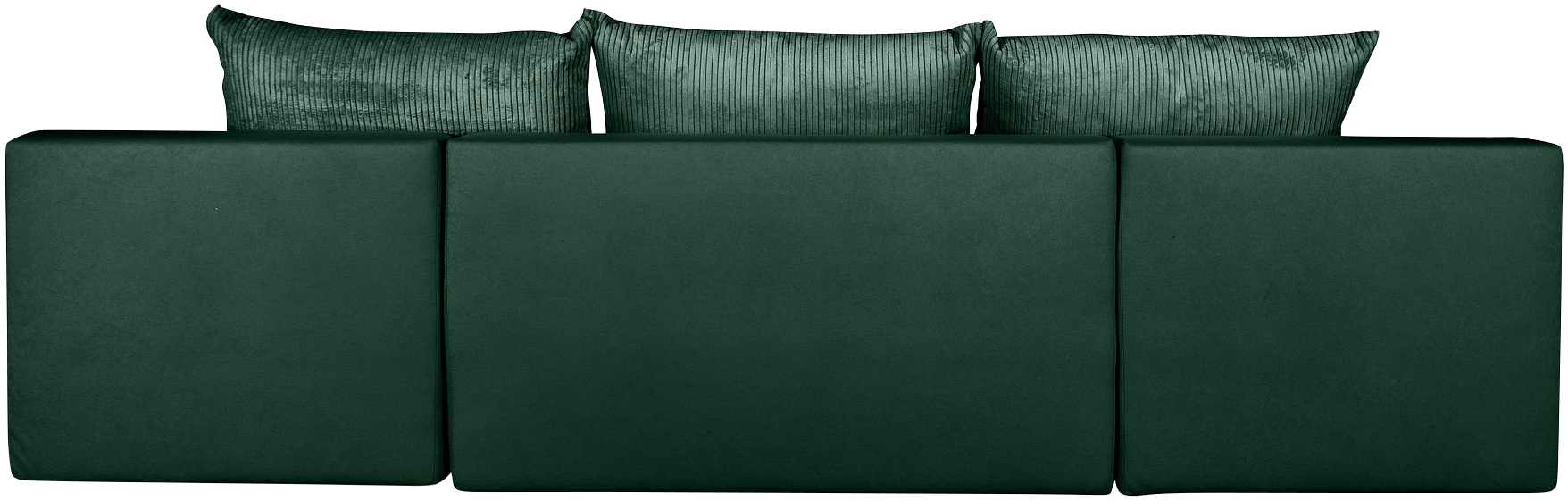 COLLECTION AB Wohnlandschaft »Josy, U-Form, Schlafsofa mit Bettkasten«, (Cord-/Mix), flexible Recamiere, Breite: 269cm, inklusive Rückenkissen, Cord/Mix