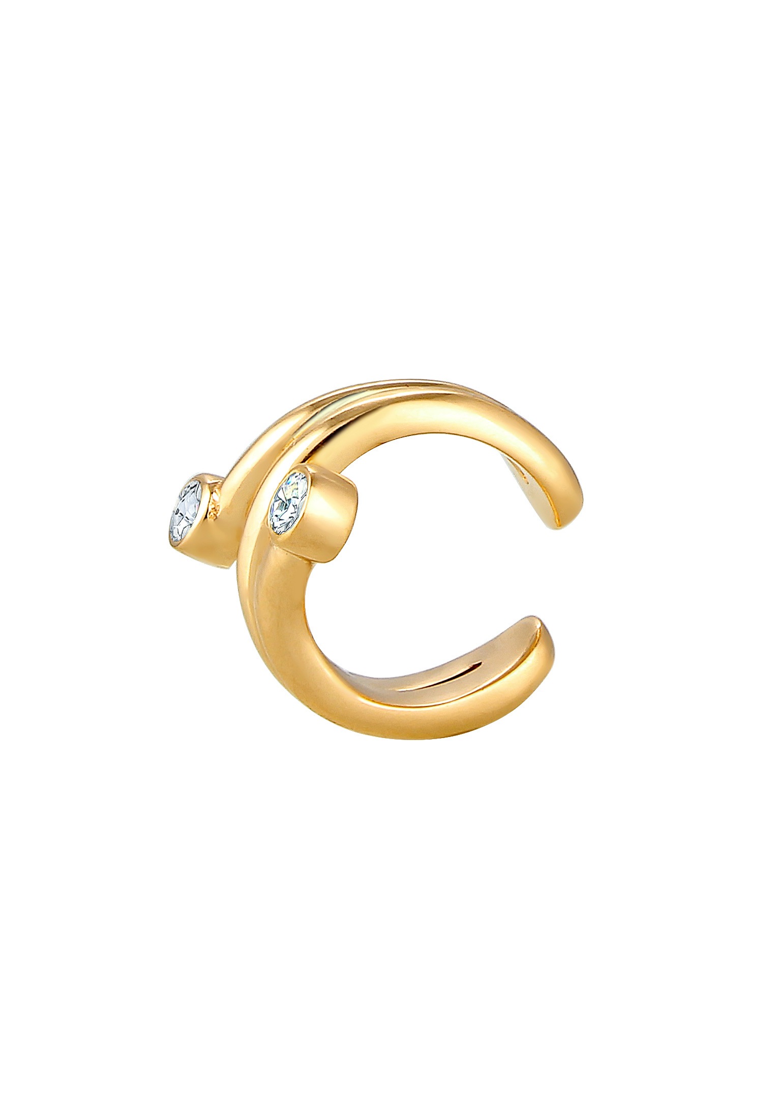 Elli Single-Ohrhaken »Single Earcuff Ohrklemme Glas Kristalle 925 Silber«