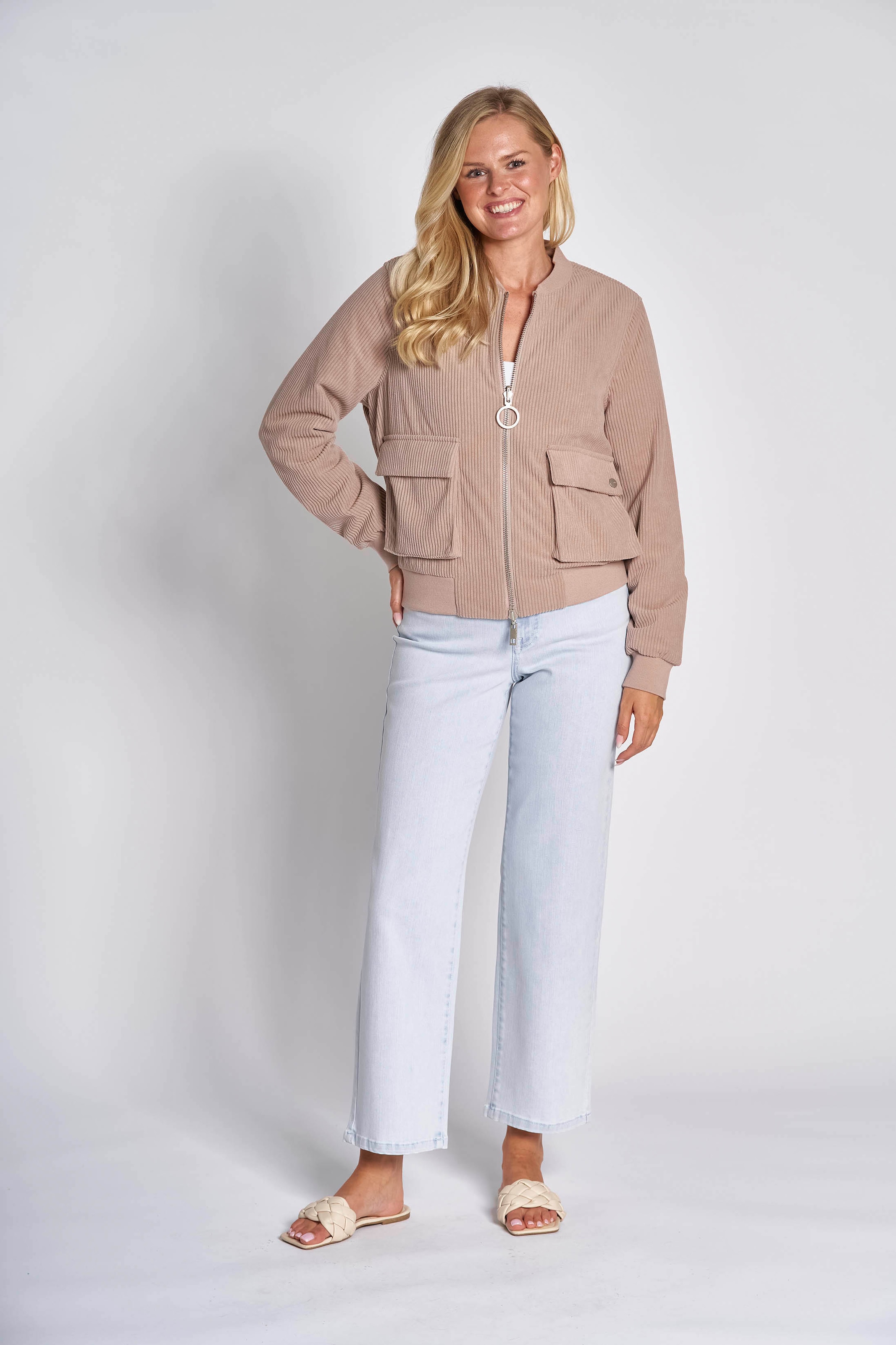 Zhrill Wendejacke »JULIE CORDUROY«, ohne Kapuze, mit Cord und floralem Muster